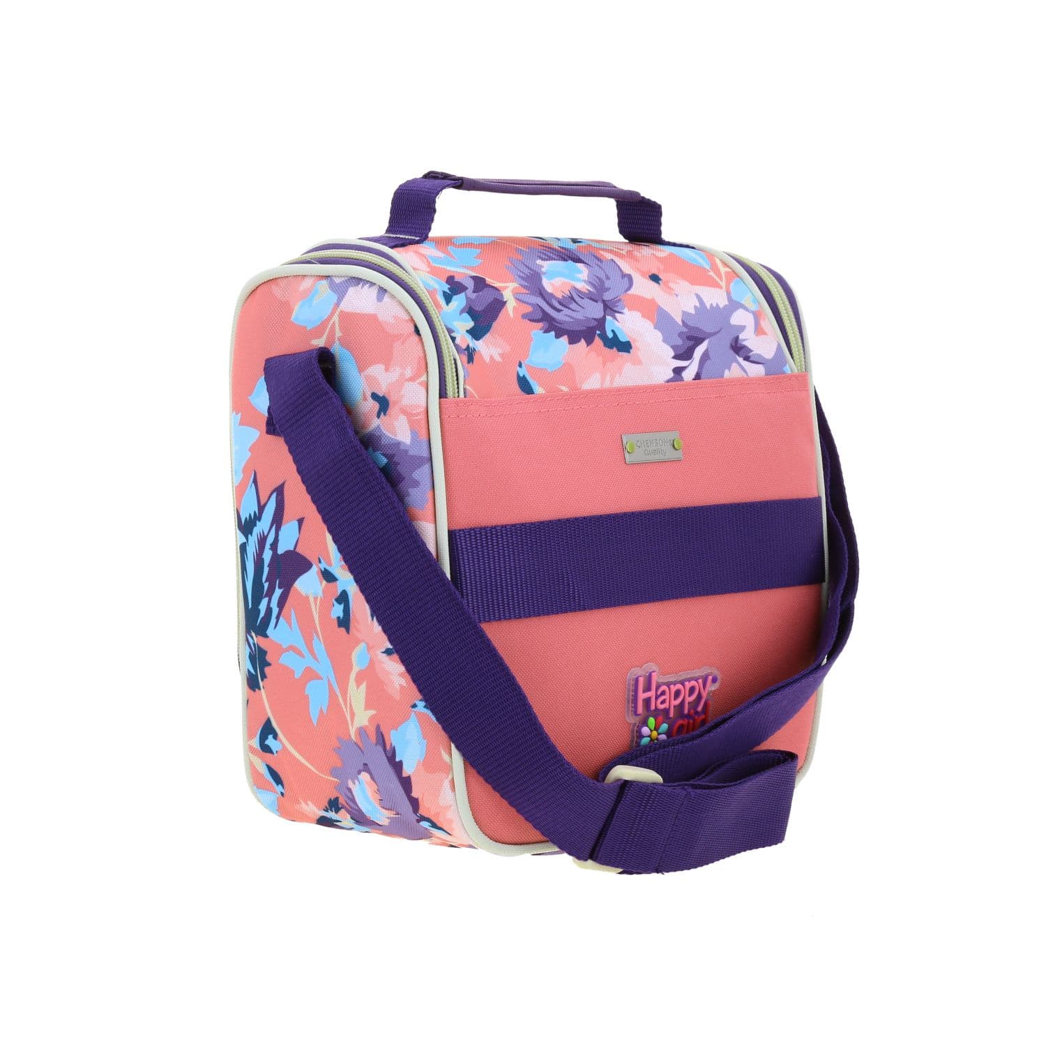 Lonchera escolar térmica Happy Girl Rosa con compartimento amplio 3