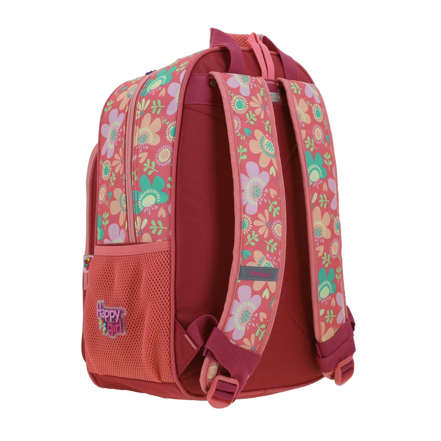 Mochila escolar para niña Happy Girl by Chenson color rosa divertida 3