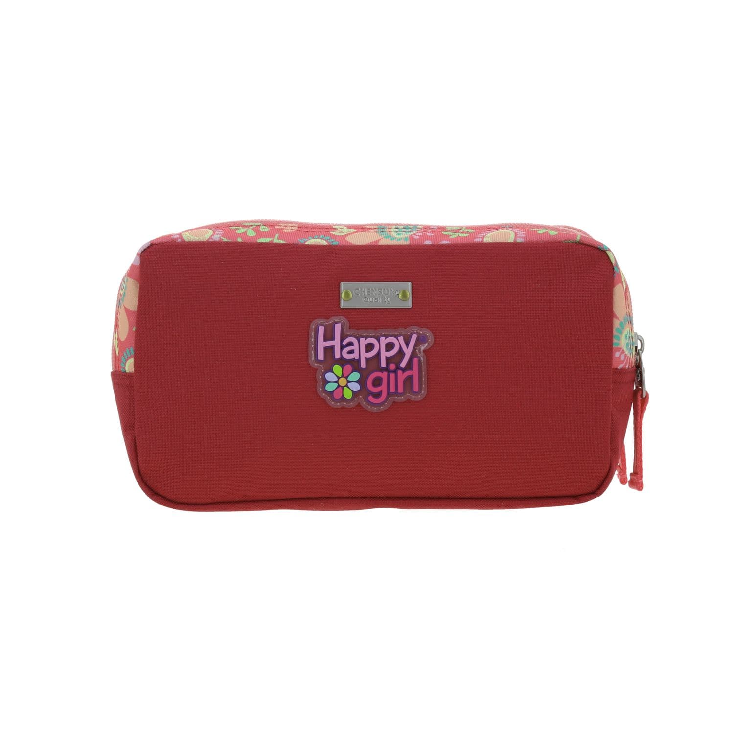 Lapicera escolar para niña Happy Girl by Chenson color rosa con doble compartimento 4