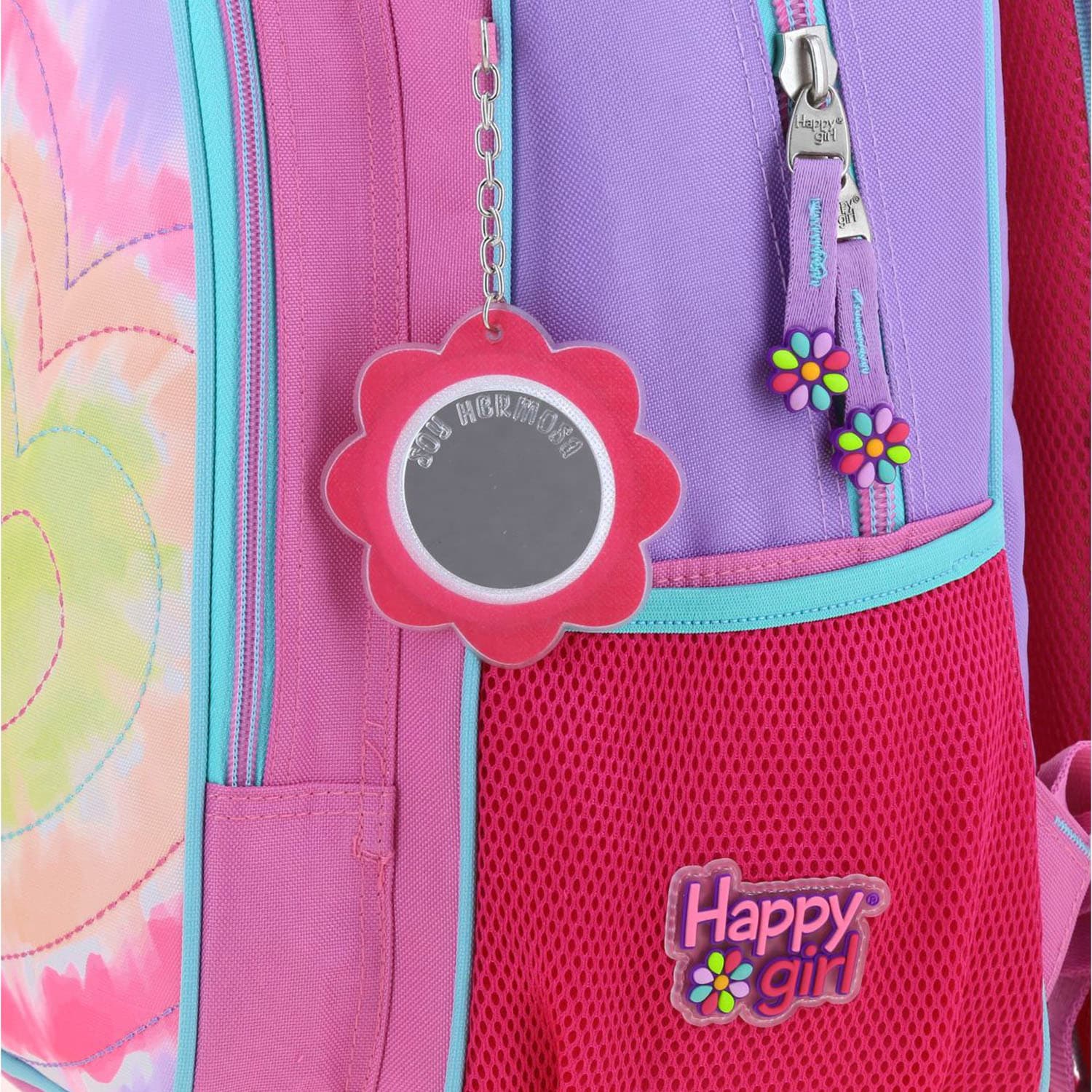 Mochila escolar para niña Happy Girl by Chenson rosa con amplia capacidad - vista 2