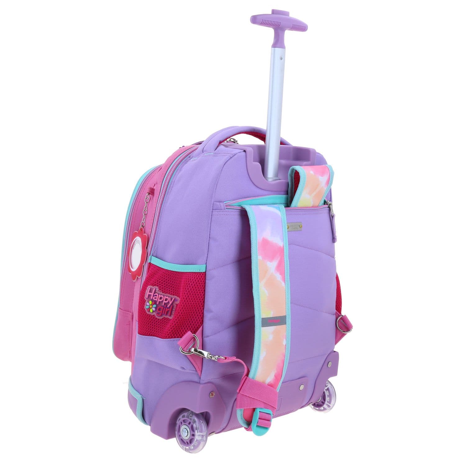Mochila con Ruedas Happy Girl Rosa para Niña - Divertida y Segura 3