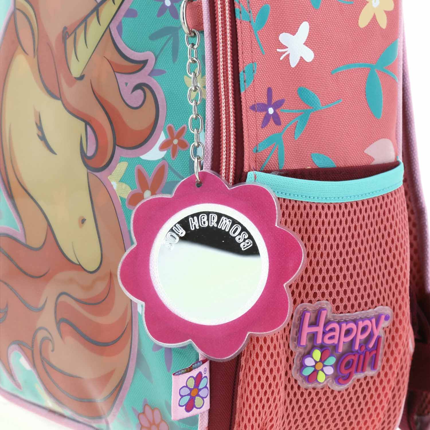 Mochila escolar para niña Happy Girl by Chenson Rosa con amplio compartimento - vista 2