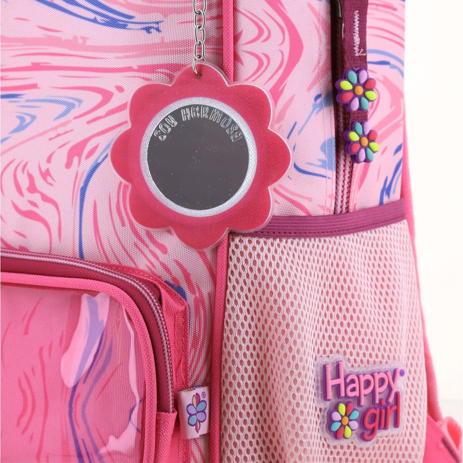 Mochila escolar para niña Happy Girl by Chenson Rosa con compartimento amplio - vista 2