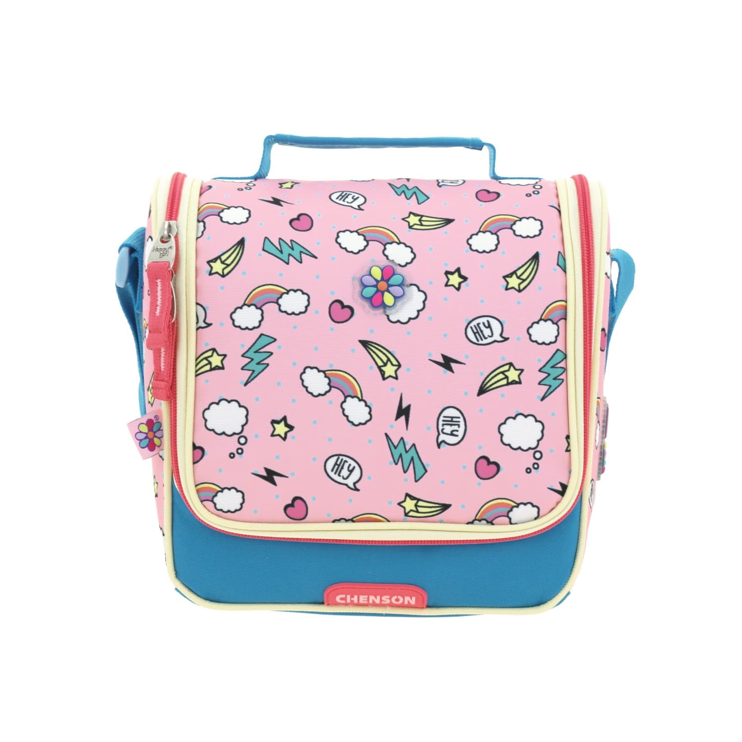 Lonchera escolar térmica Happy Girl rosa para niña - Diversión y durabilidad