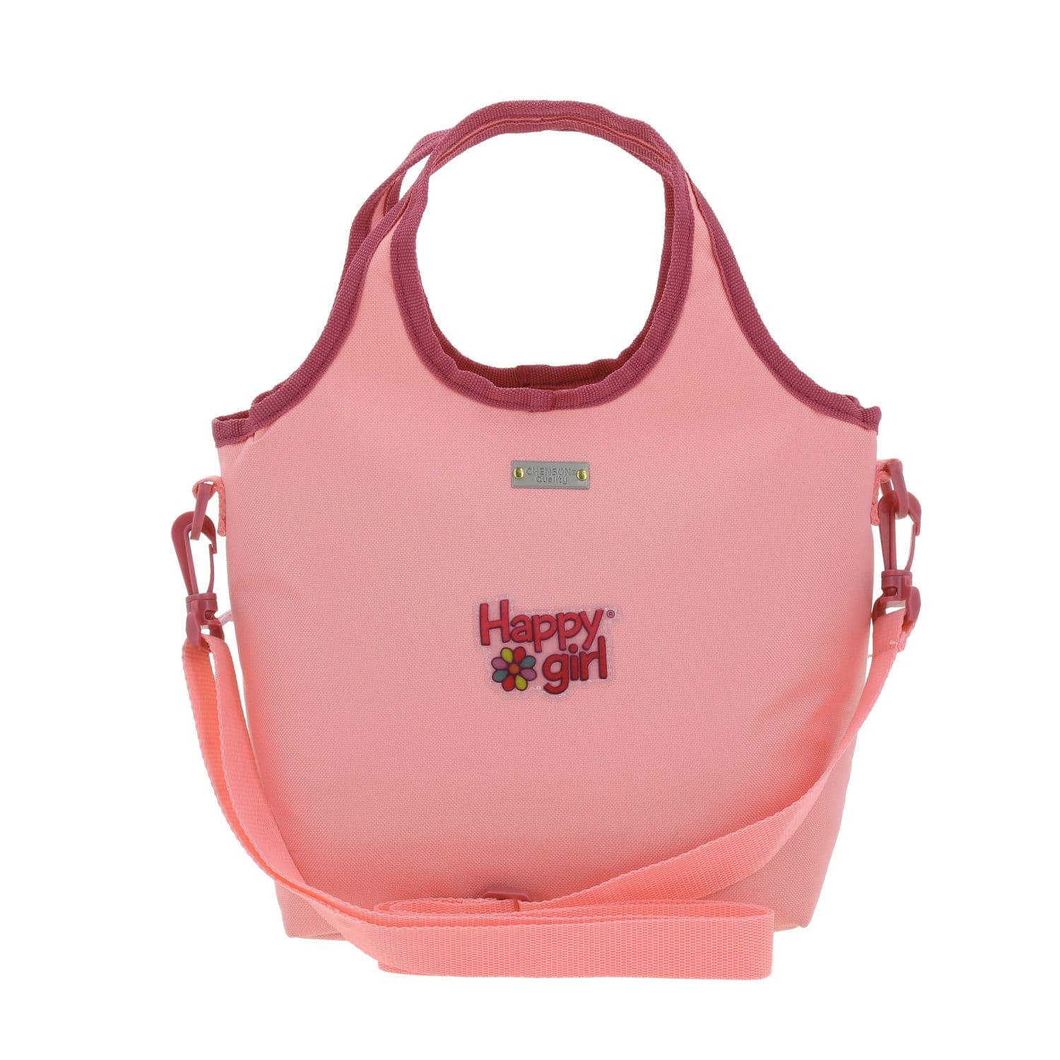 Lonchera Escolar Térmica Happy Girl Rosa para Niña - Diversión y Durabilidad 4