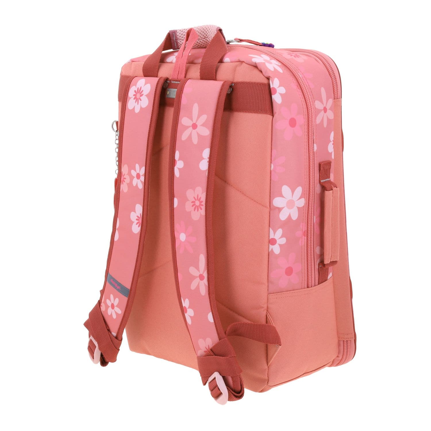 Mochila escolar para niña Happy Girl Rosa con amplio compartimento 5