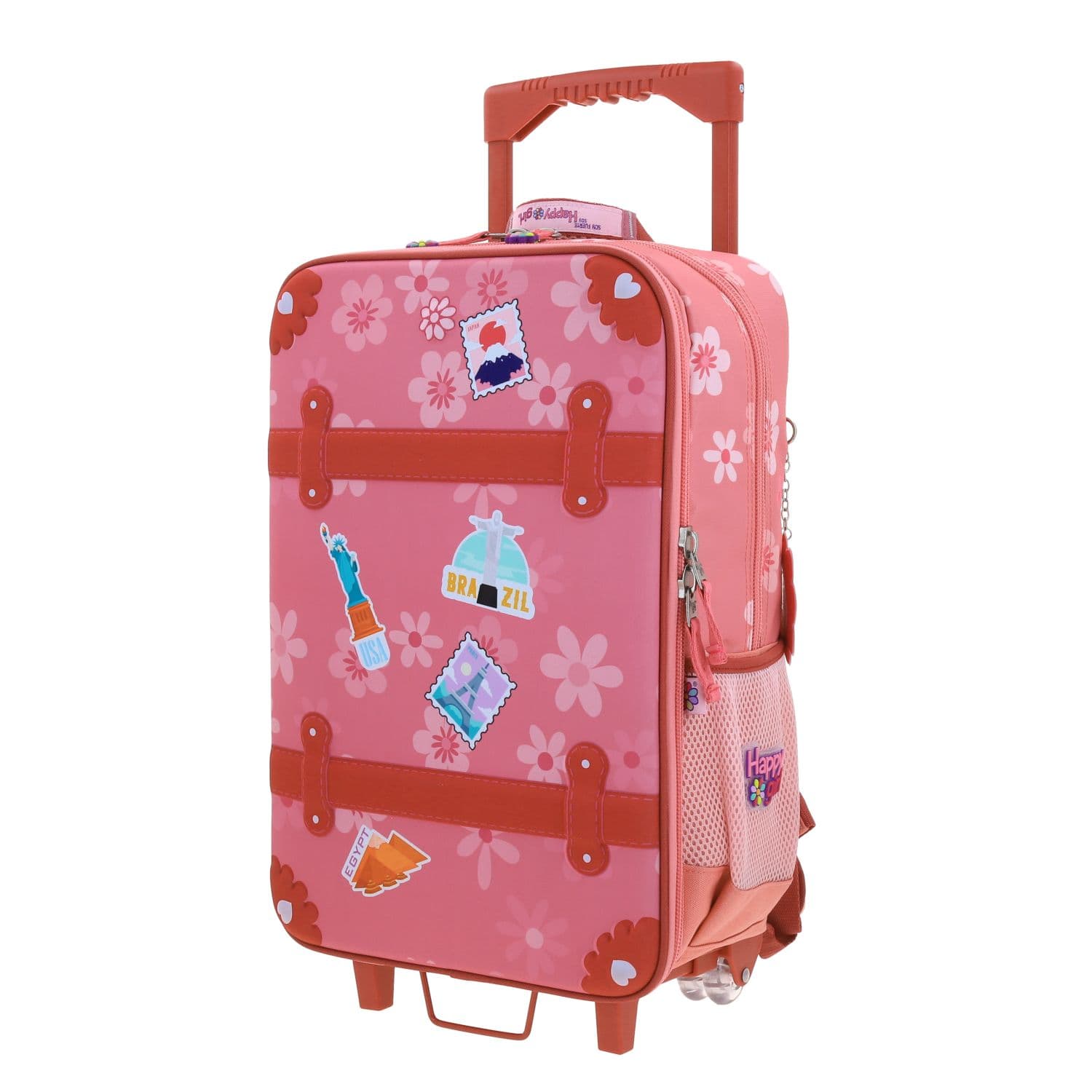 Mochila con Ruedas Happy Girl Rosa para Niña - Divertida y Segura 2