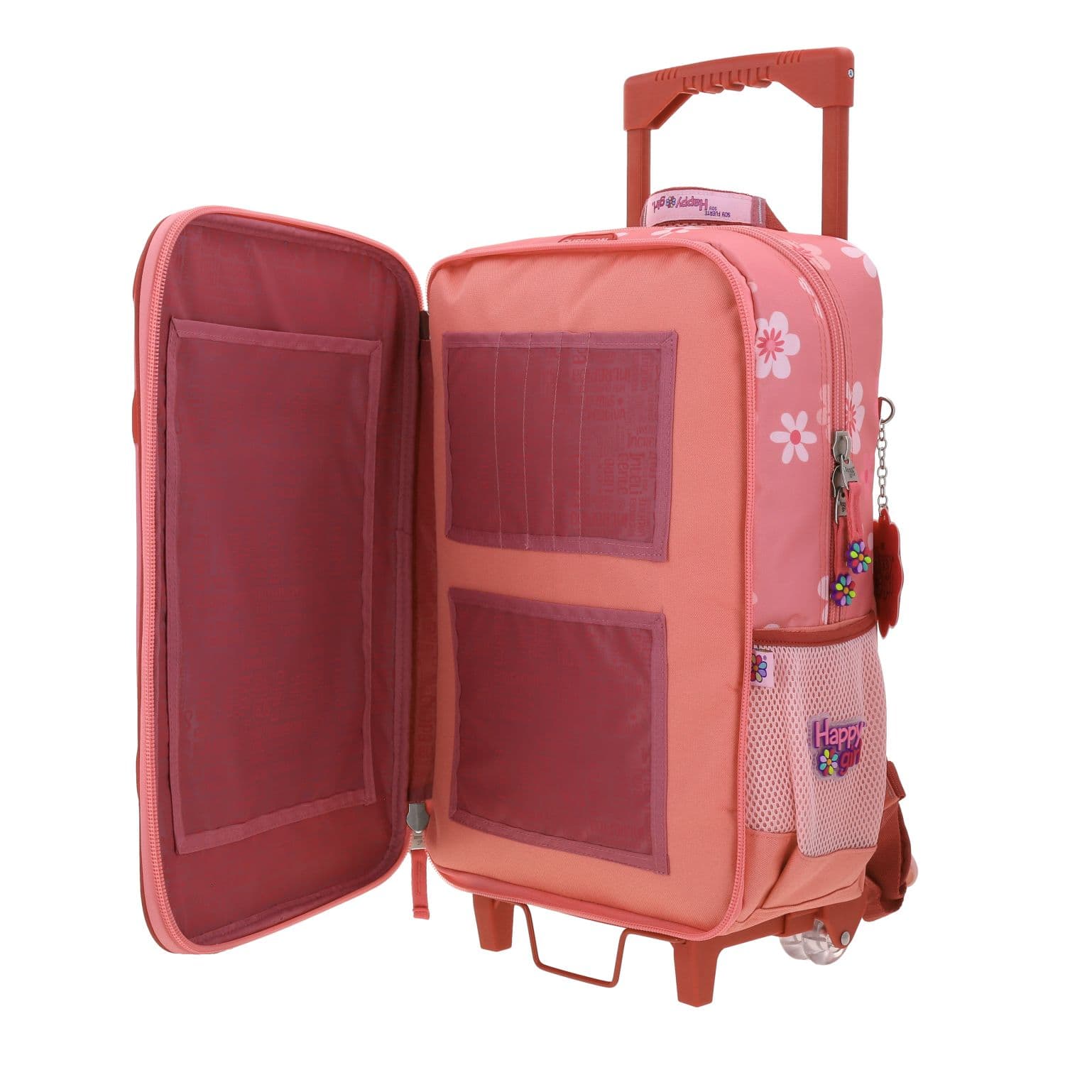 Mochila con Ruedas Happy Girl Rosa para Niña - Divertida y Segura - vista 2