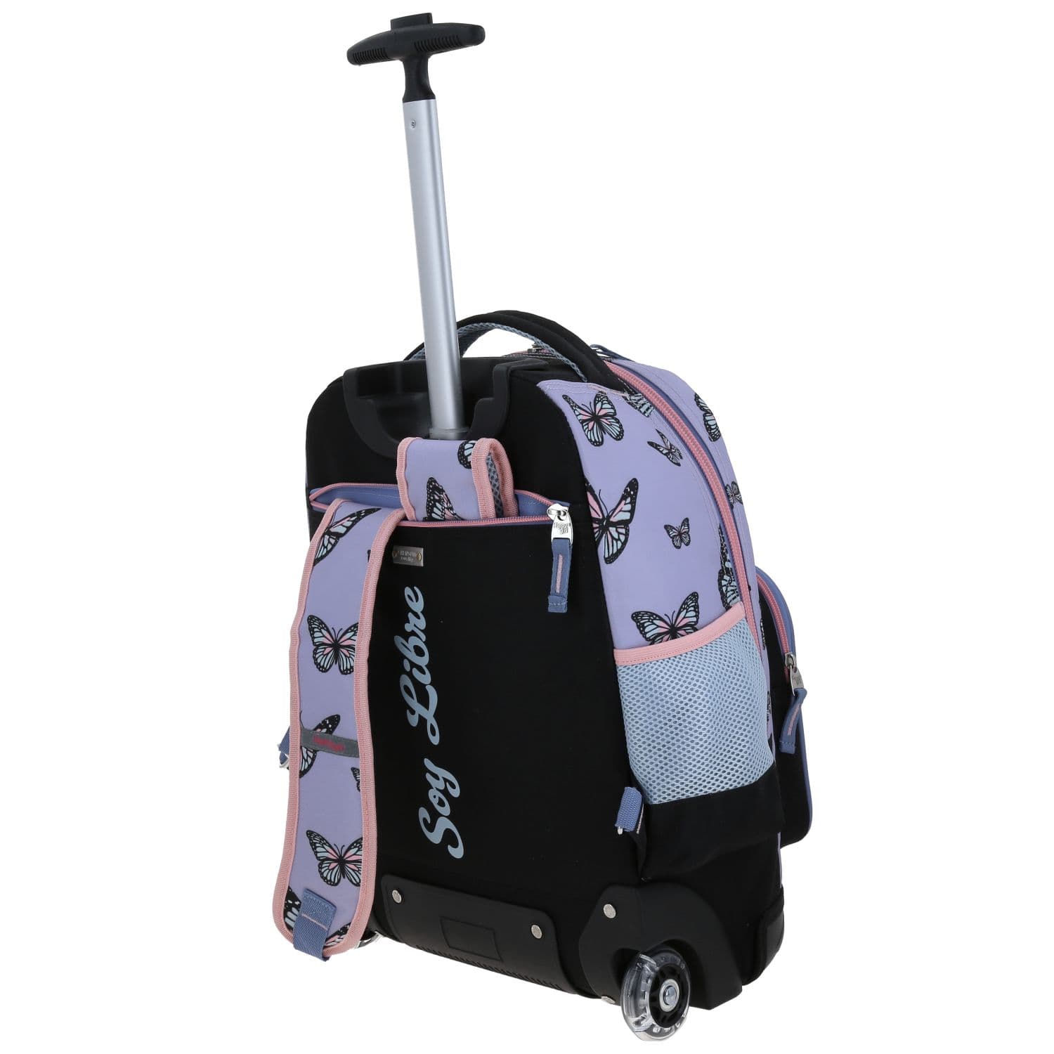 Mochila con Ruedas Happy Girl Violeta para Niña - Diversión y Durabilidad 5