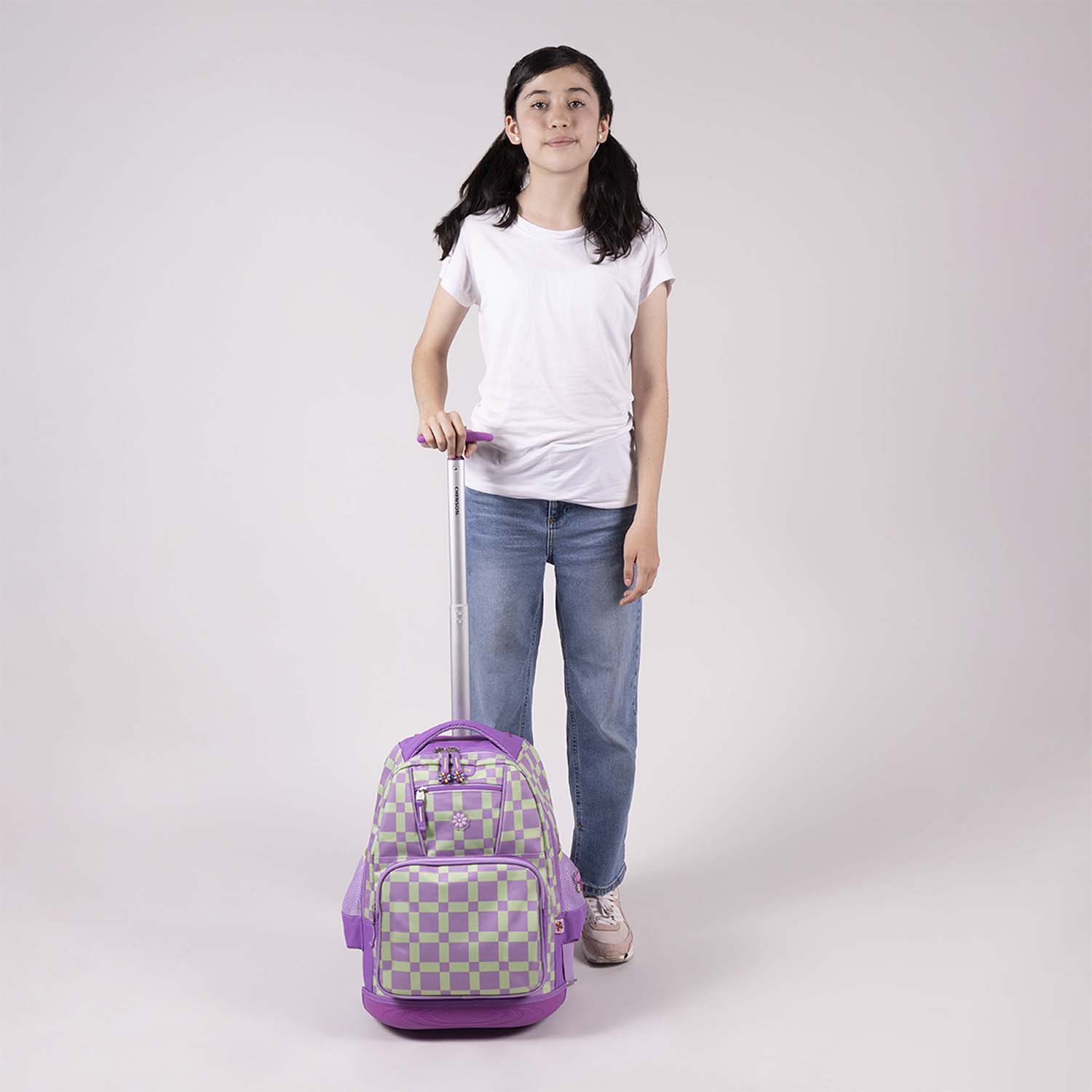 Mochila con Ruedas Happy Girl Uva para Niña - Diversión y Seguridad - vista 2