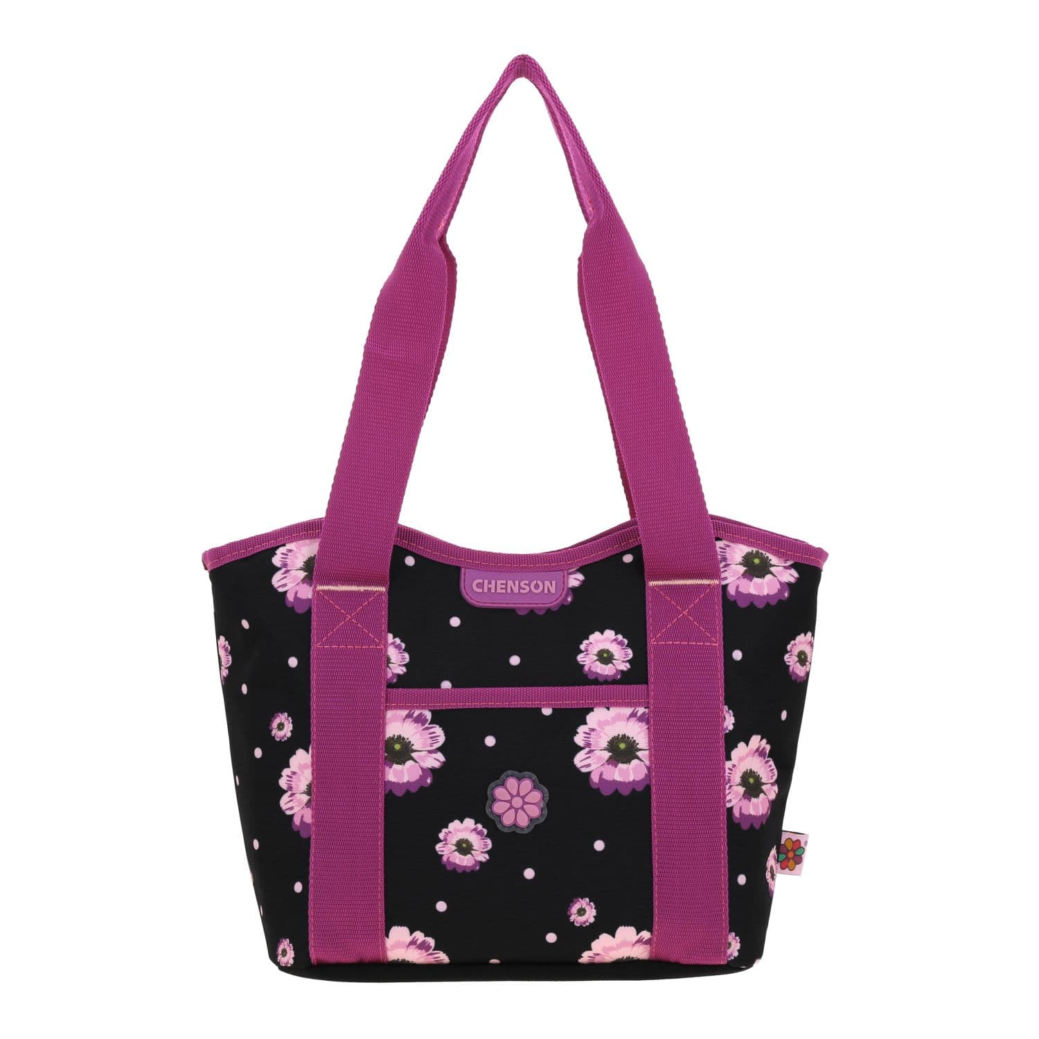 Lonchera escolar térmica Happy Girl by Chenson, Negro, duradera y divertida