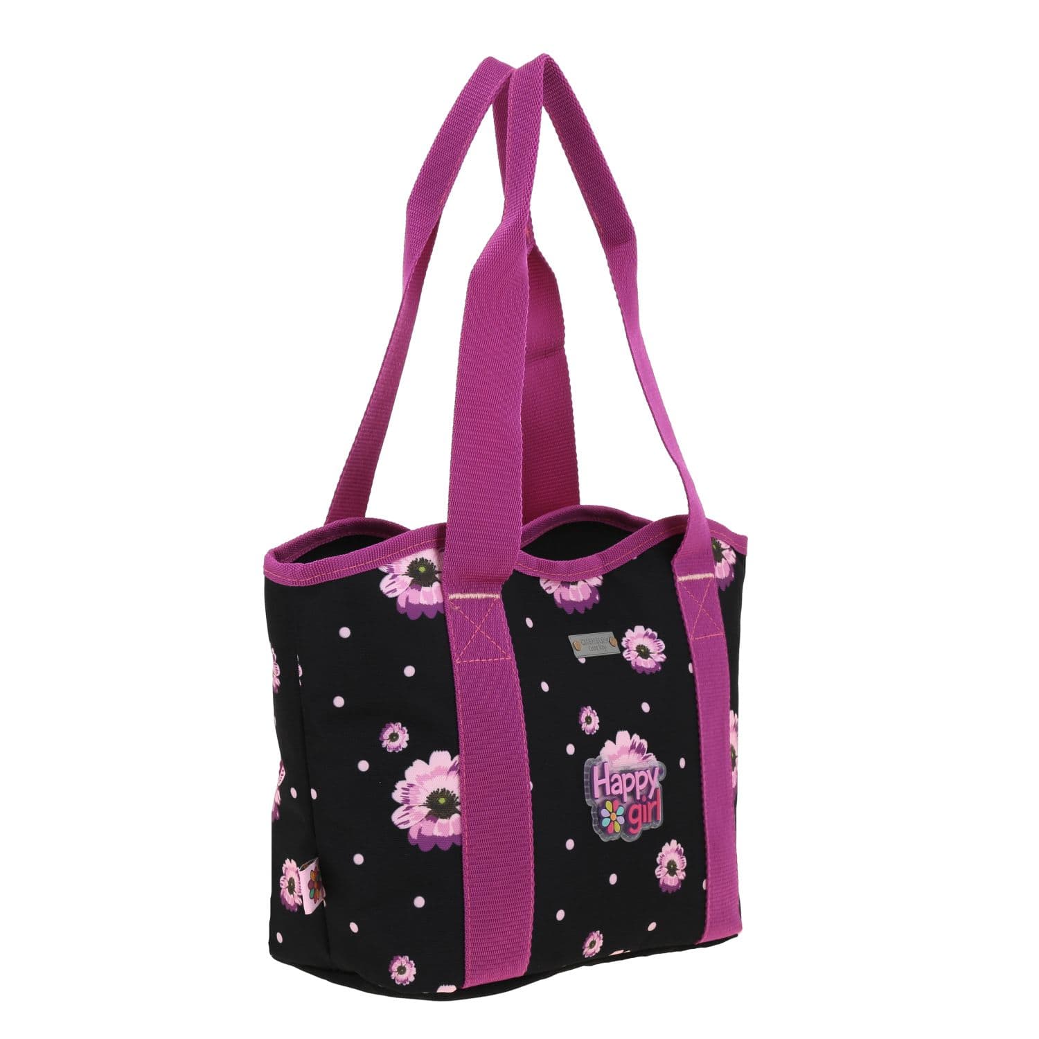 Lonchera escolar térmica Happy Girl by Chenson, Negro, duradera y divertida 3
