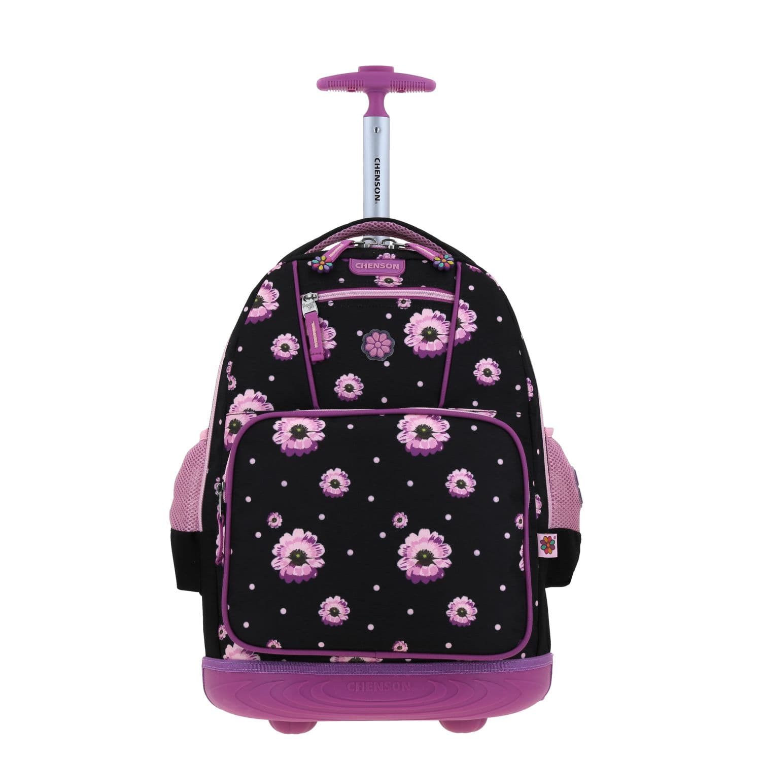 Mochila con Ruedas Happy Girl Negro para Niña - Divertida y Duradera