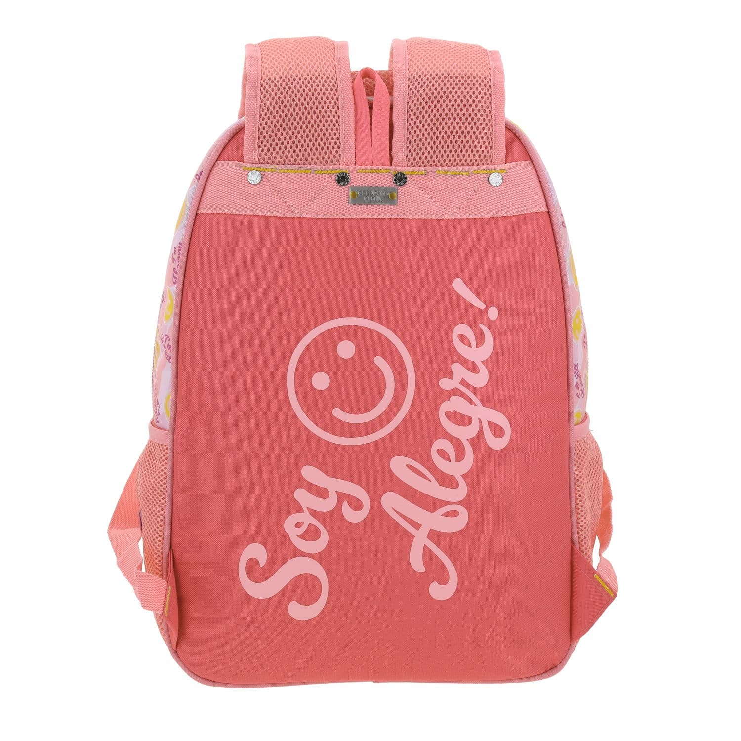 Mochila escolar para niña Happy Girl by Chenson color rosa con compartimentos - vista 2