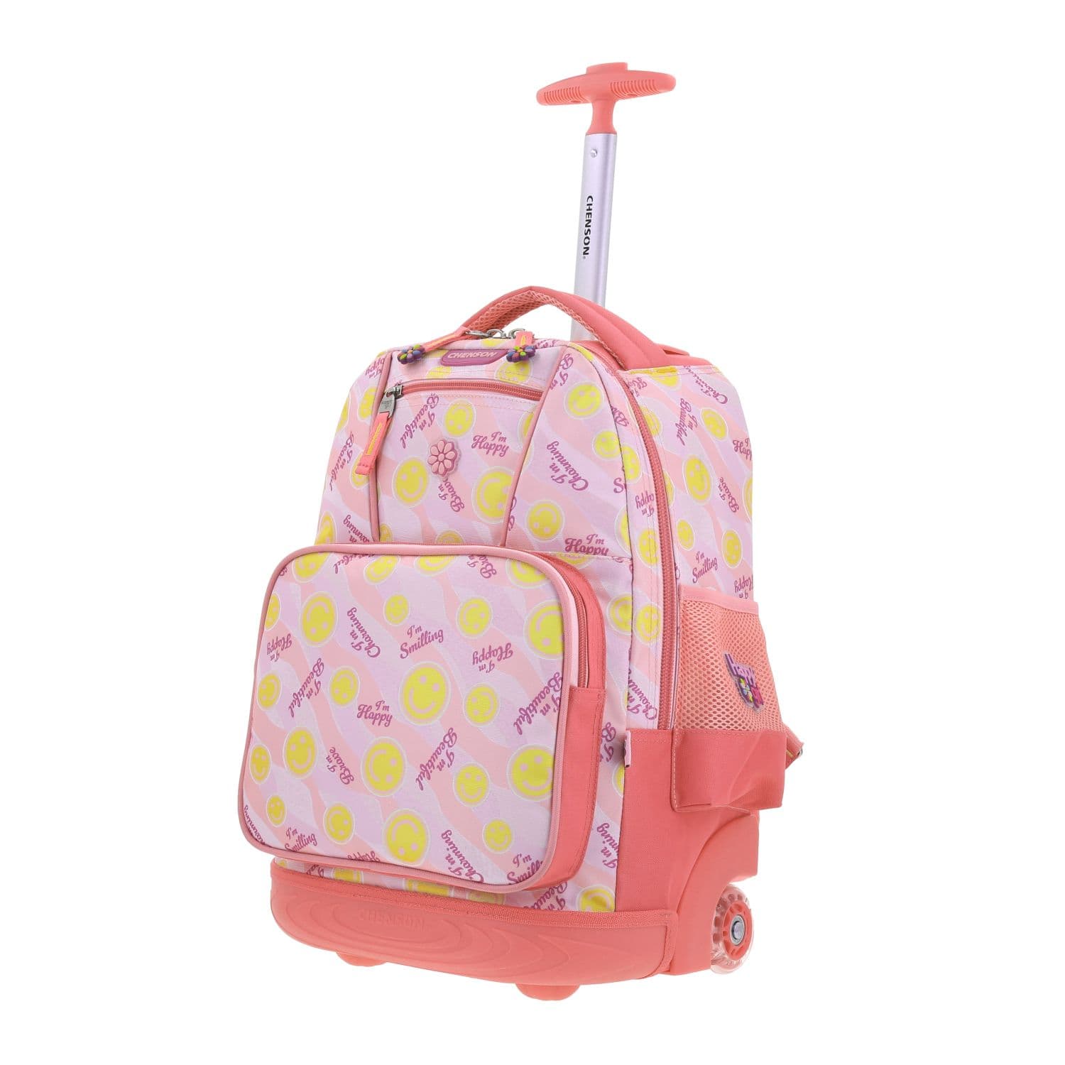 Mochila con Ruedas Happy Girl Rosa para Niña - Diversión y Durabilidad 2