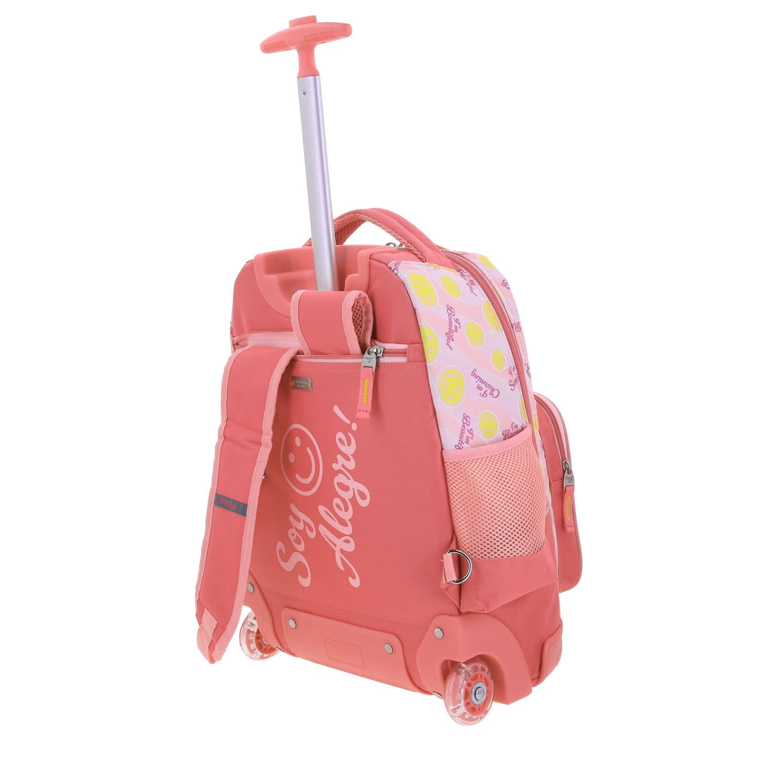 Mochila con Ruedas Happy Girl Rosa para Niña - Diversión y Durabilidad 5