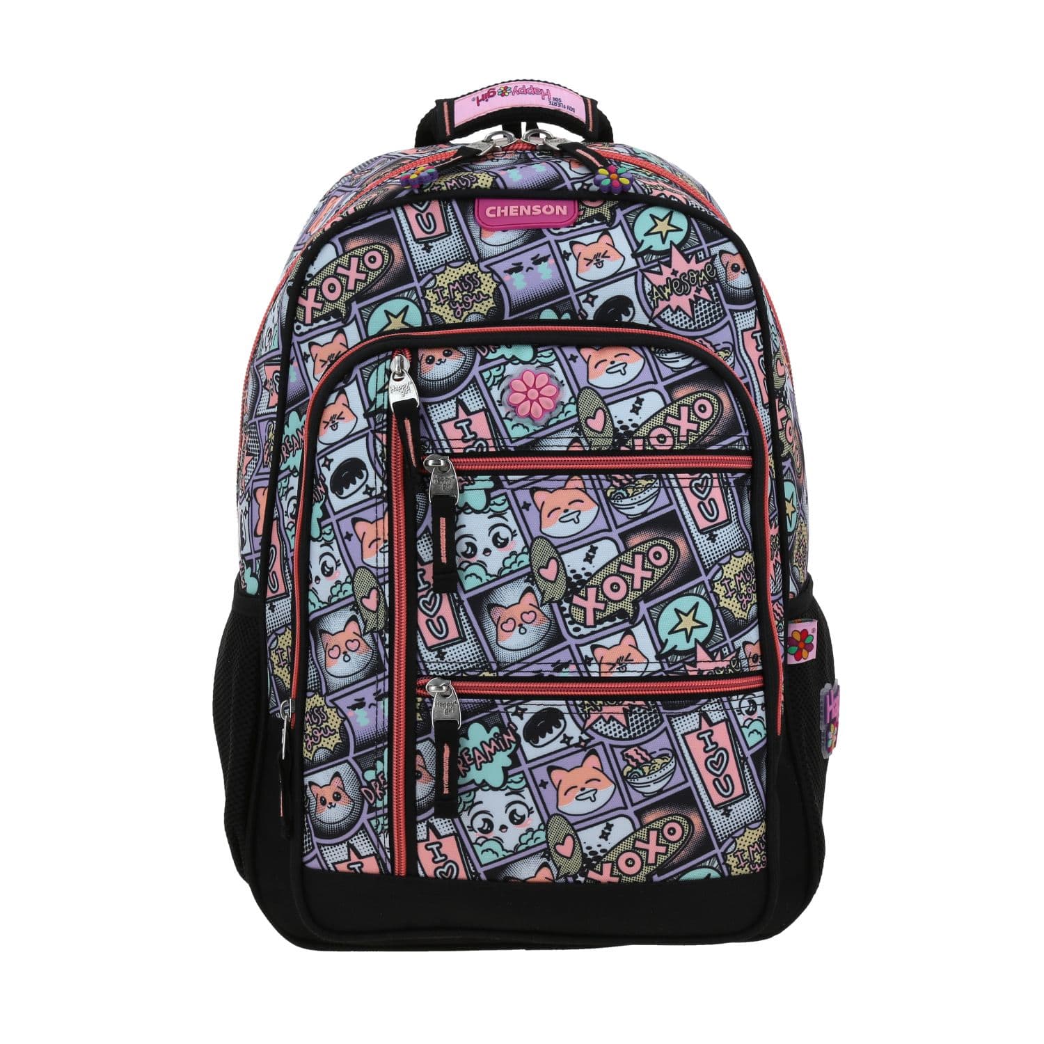 Mochila escolar para niña Happy Girl by Chenson color uva - Duradera y divertida