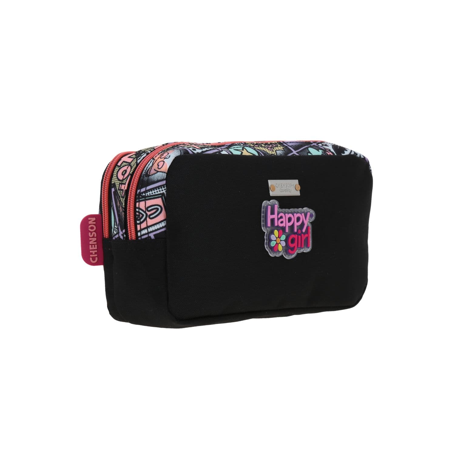 Lapicera escolar para niña Happy Girl Uva con doble compartimento 3