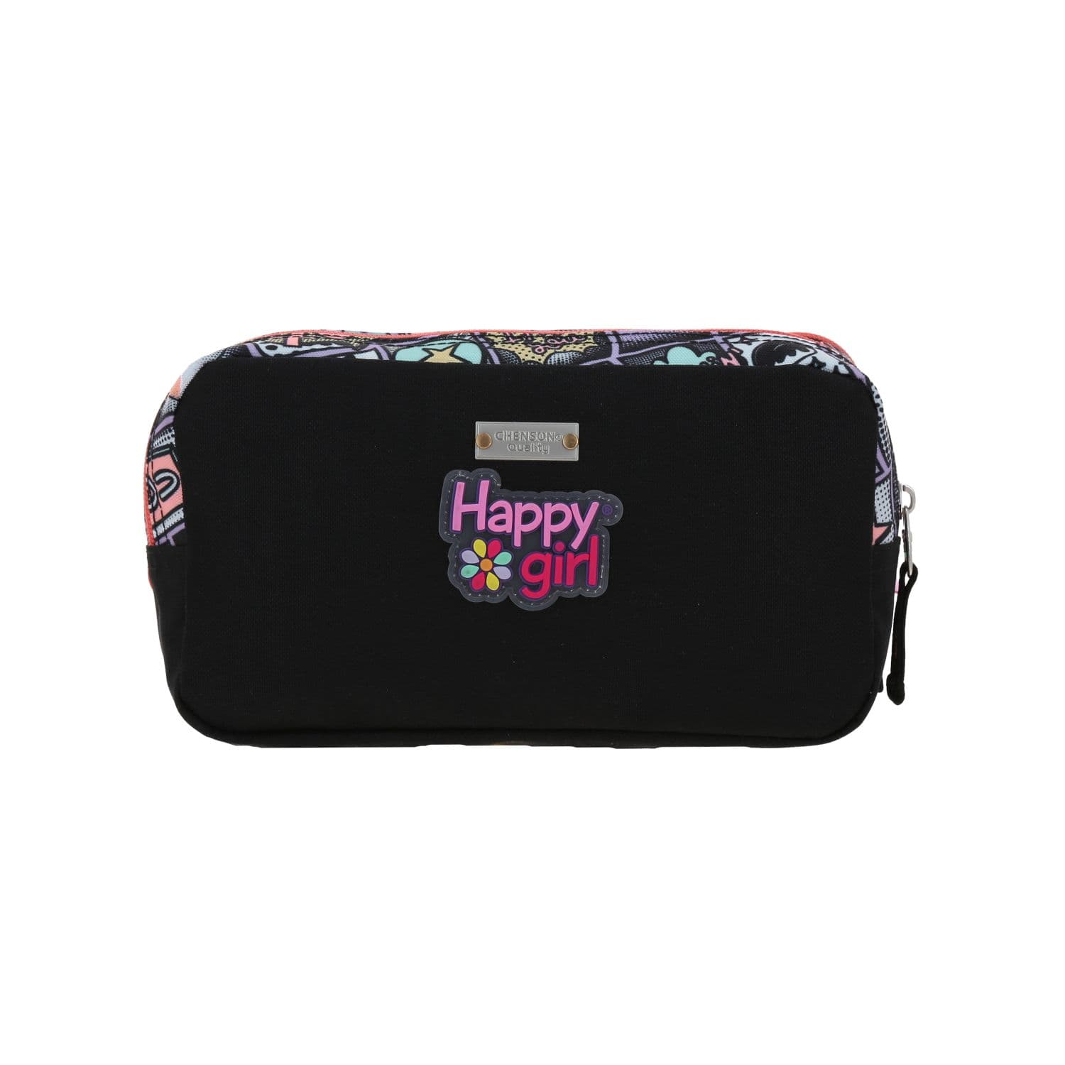 Lapicera escolar para niña Happy Girl Uva con doble compartimento 4