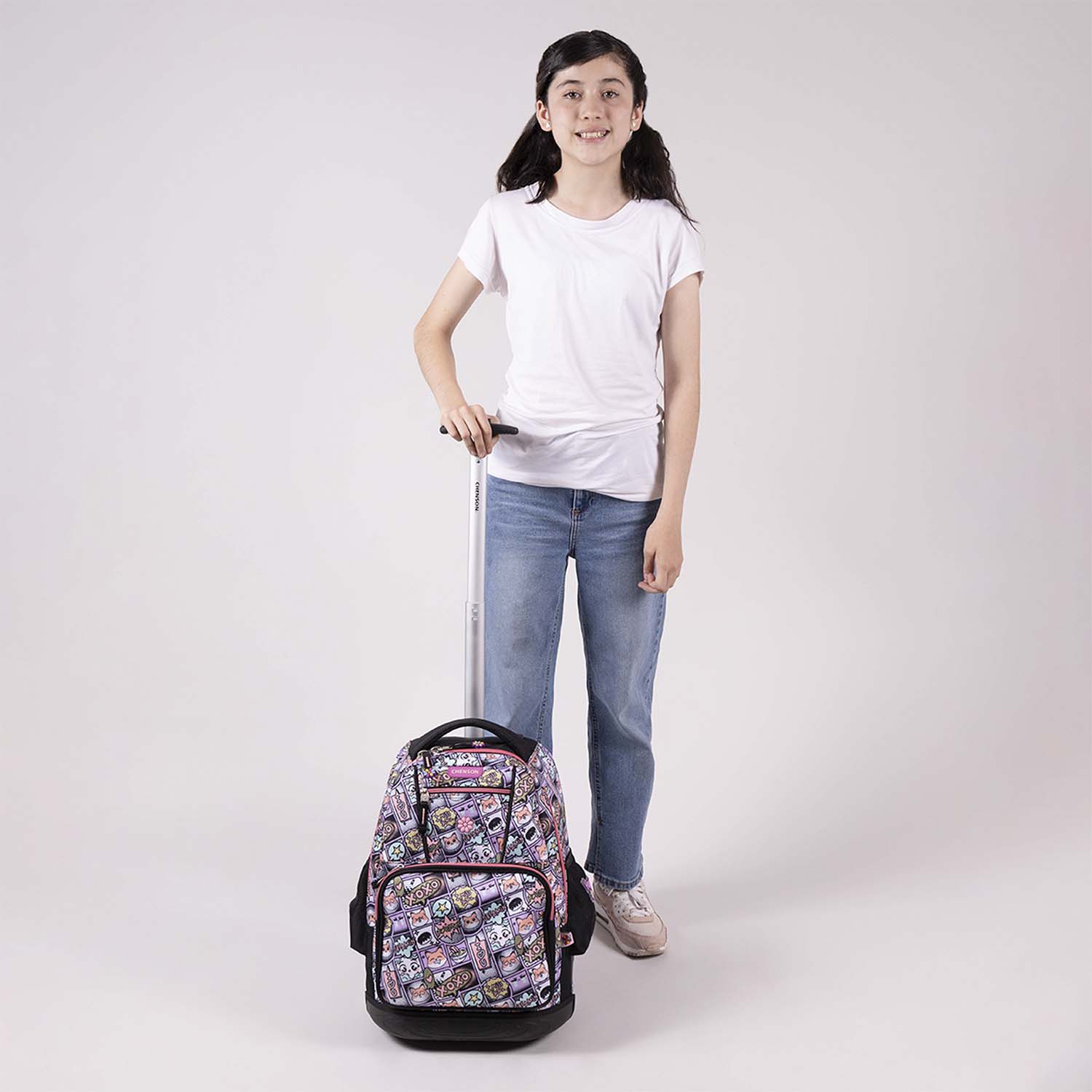 Mochila con Ruedas Happy Girl Uva para Niña | Diversión y Durabilidad - vista 2