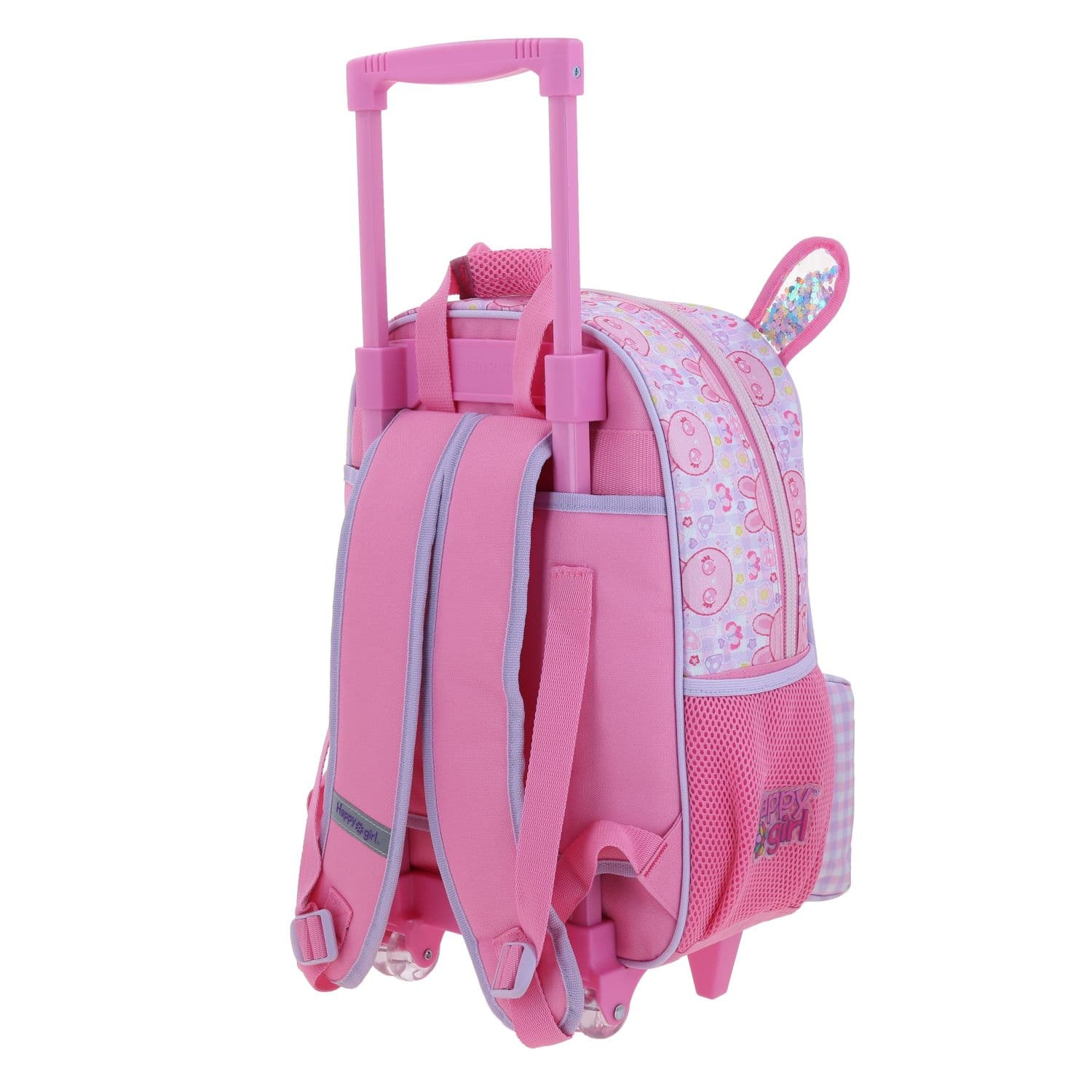 Mochila con Ruedas Happy Girl Rosa para Niña - Divertida y Duradera 5