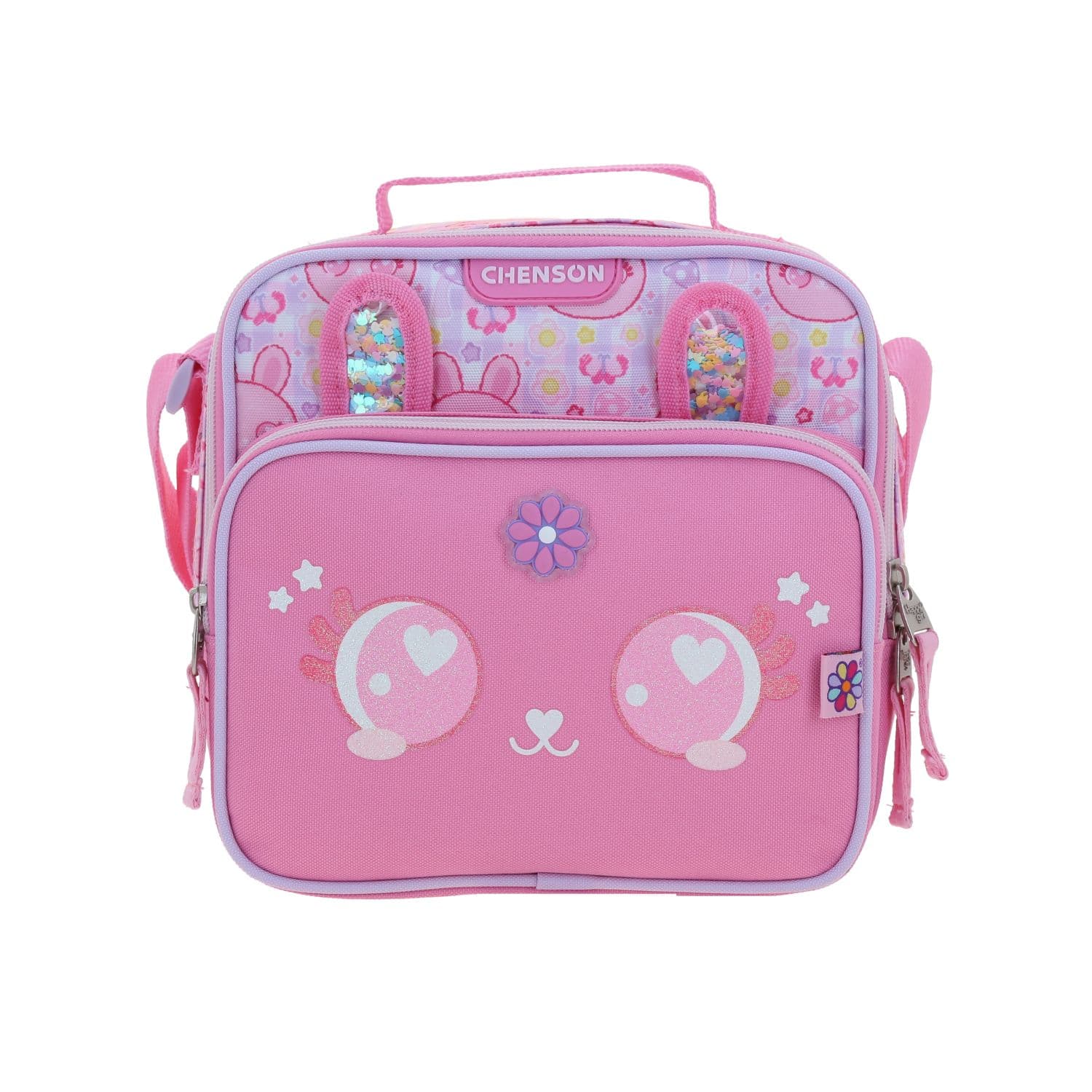 Lonchera escolar térmica Happy Girl rosa para niña - Divertida y resistente