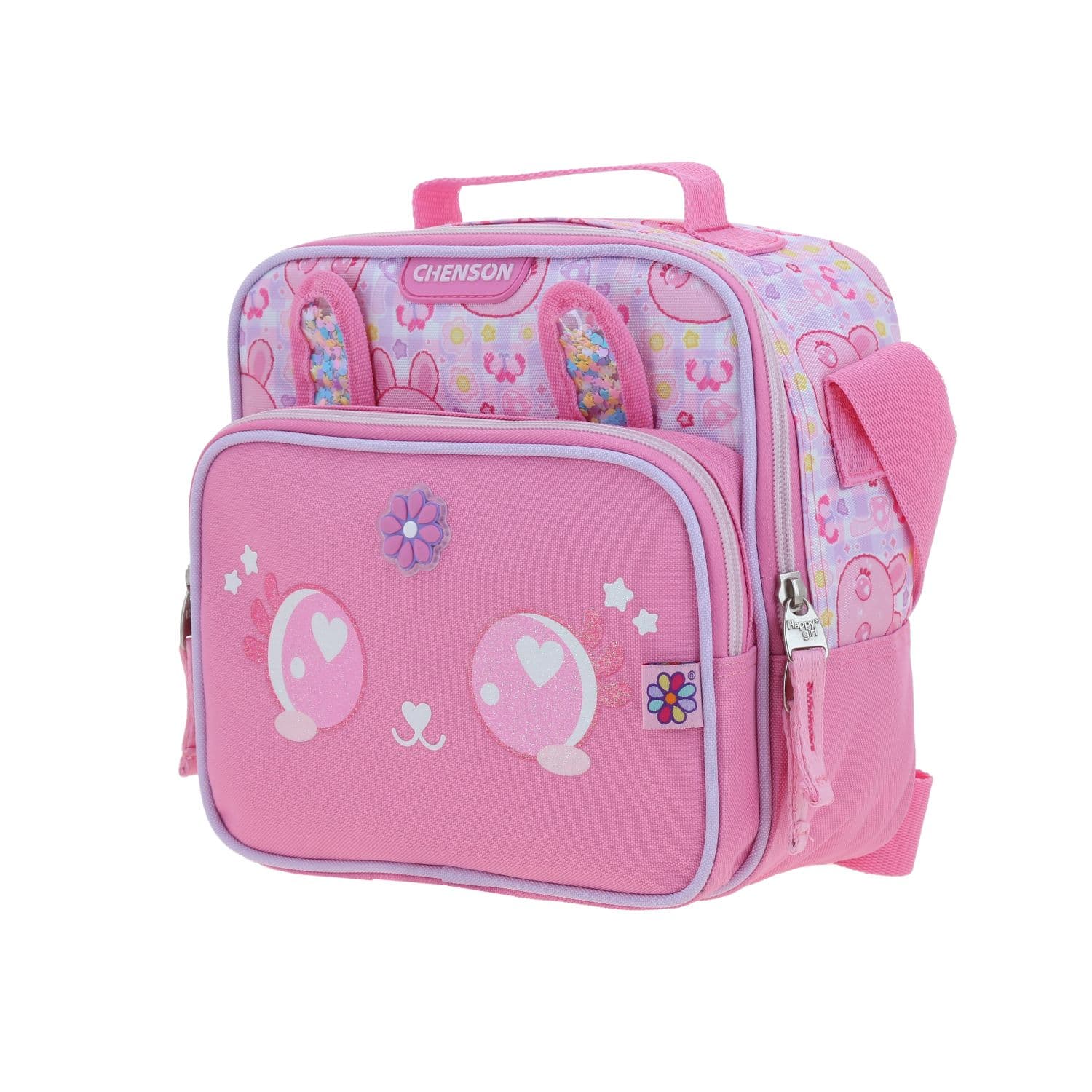 Lonchera escolar térmica Happy Girl rosa para niña - Divertida y resistente 2