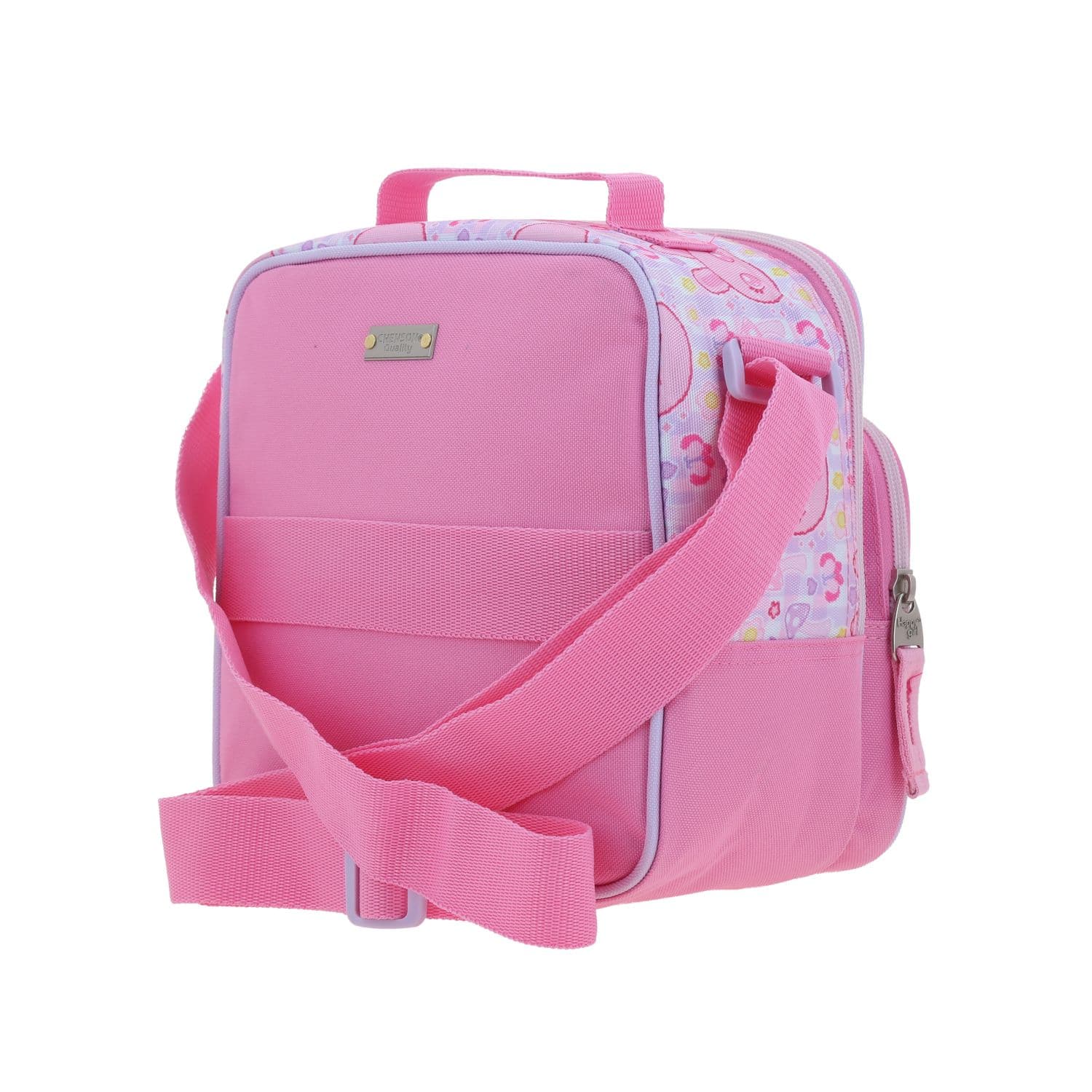 Lonchera escolar térmica Happy Girl rosa para niña - Divertida y resistente 5