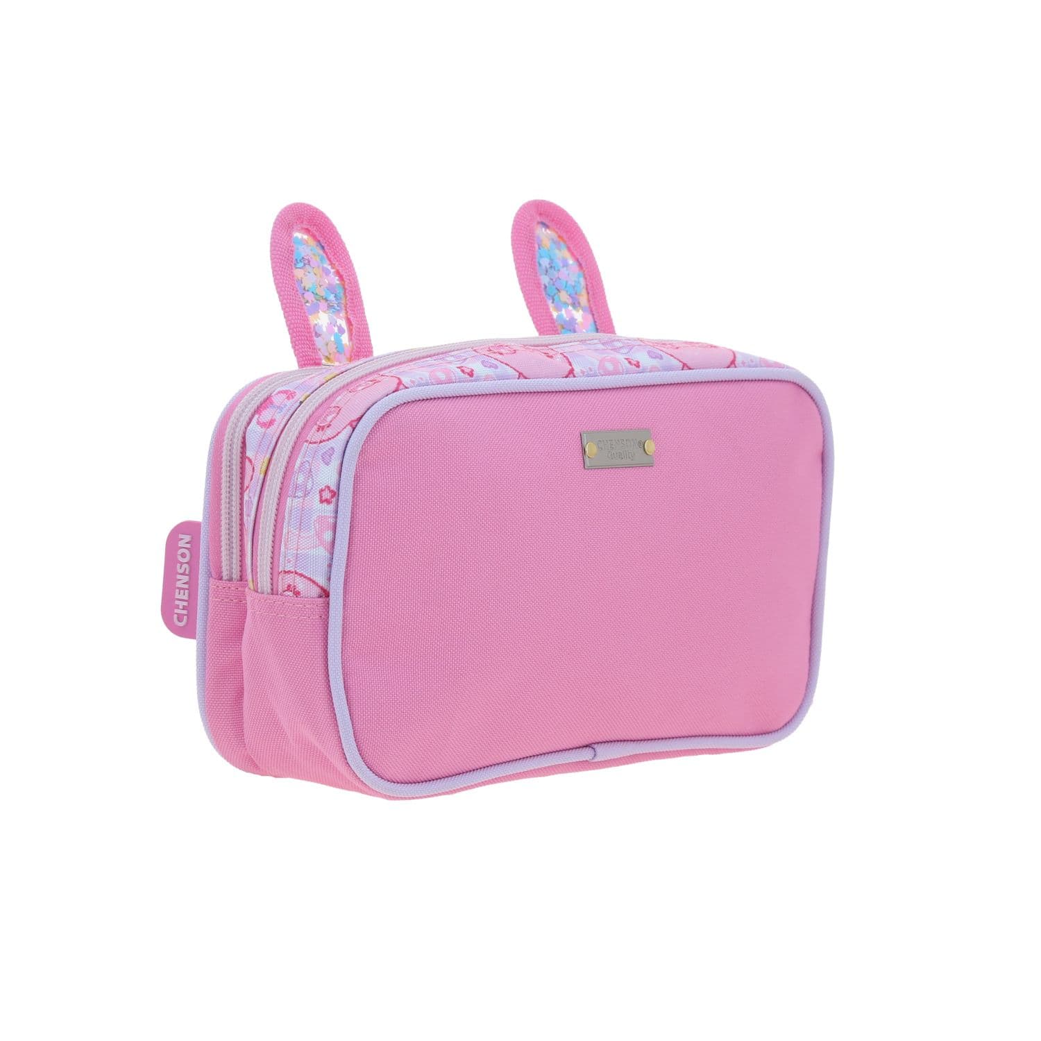 Lapicera escolar para niña Happy Girl rosa con doble bolsillo 3