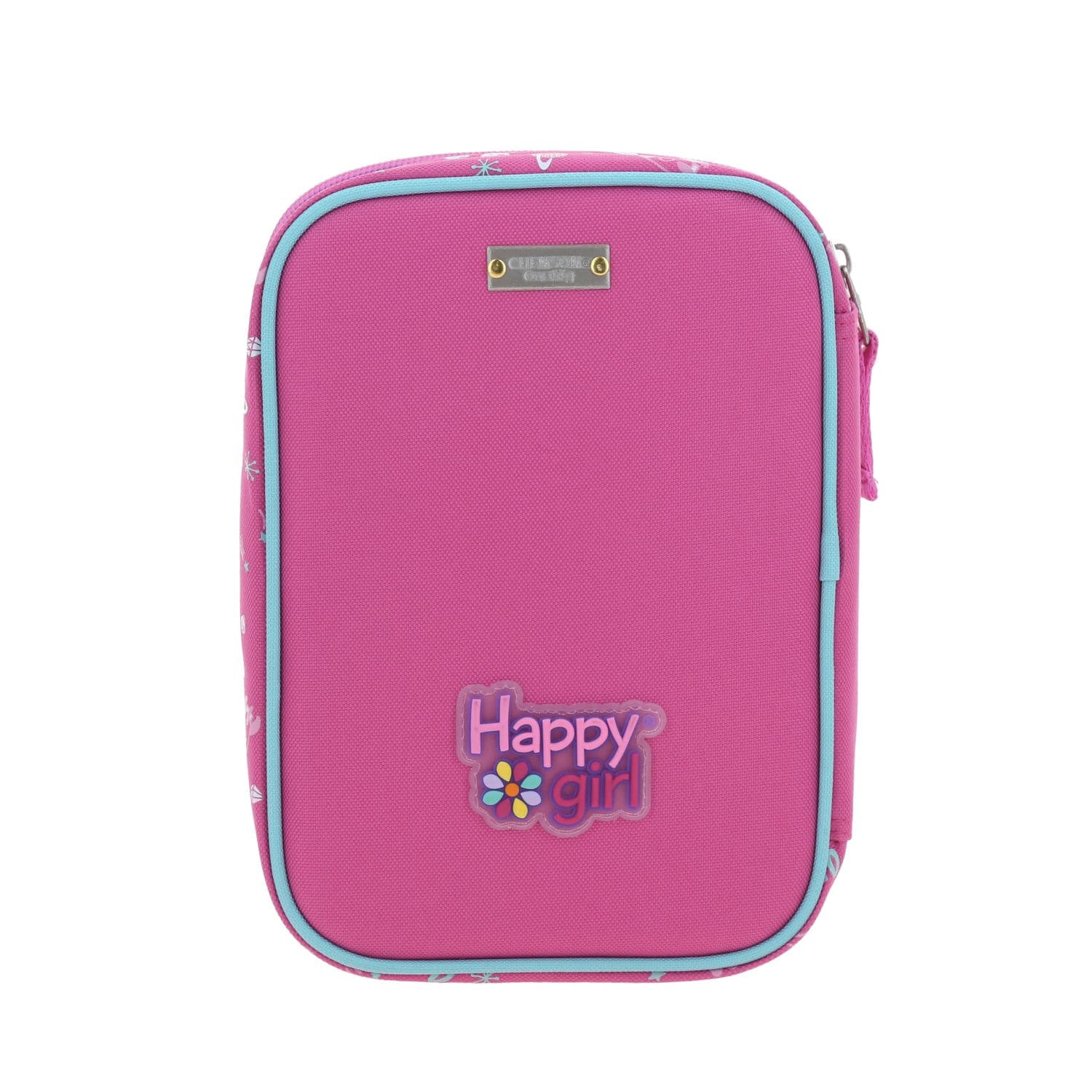 Lapicera escolar para niña Happy Girl by Chenson rosa con amplio compartimento 4