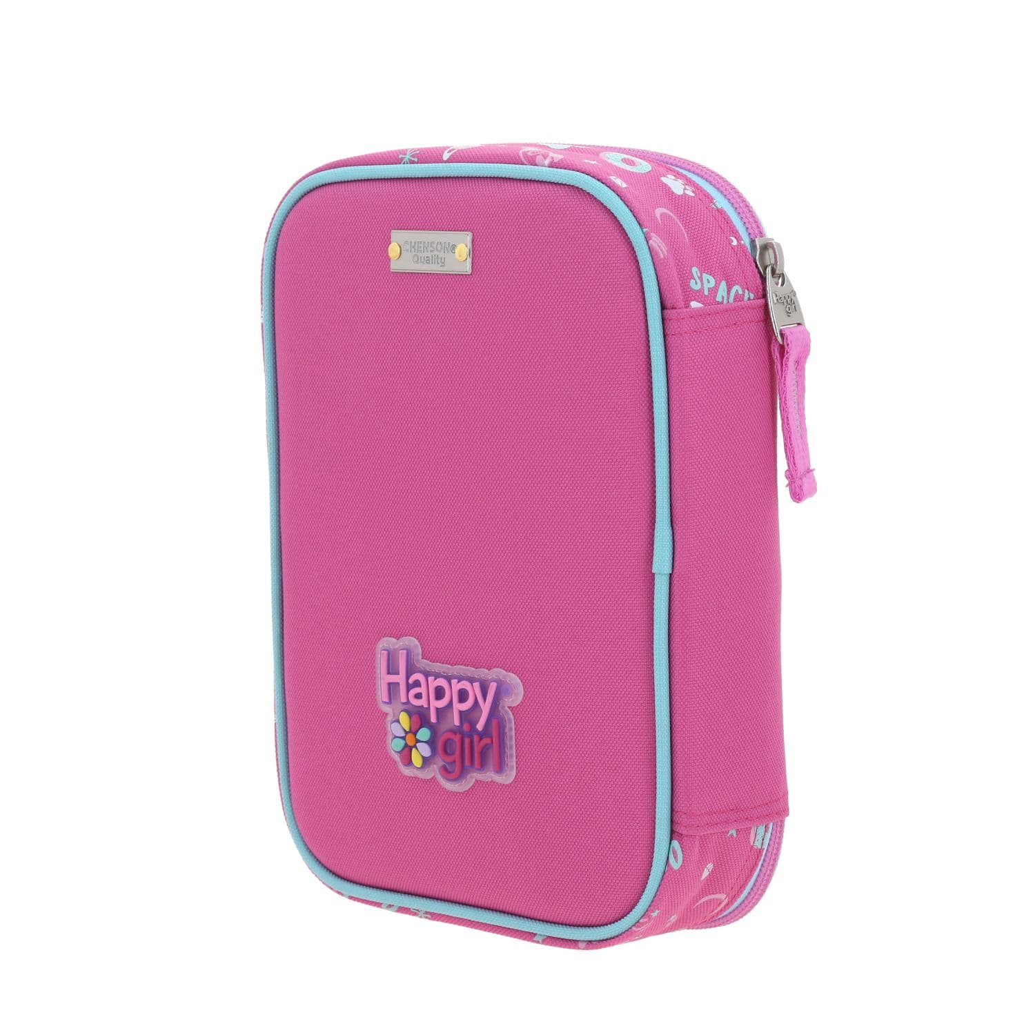 Lapicera escolar para niña Happy Girl by Chenson rosa con amplio compartimento 5