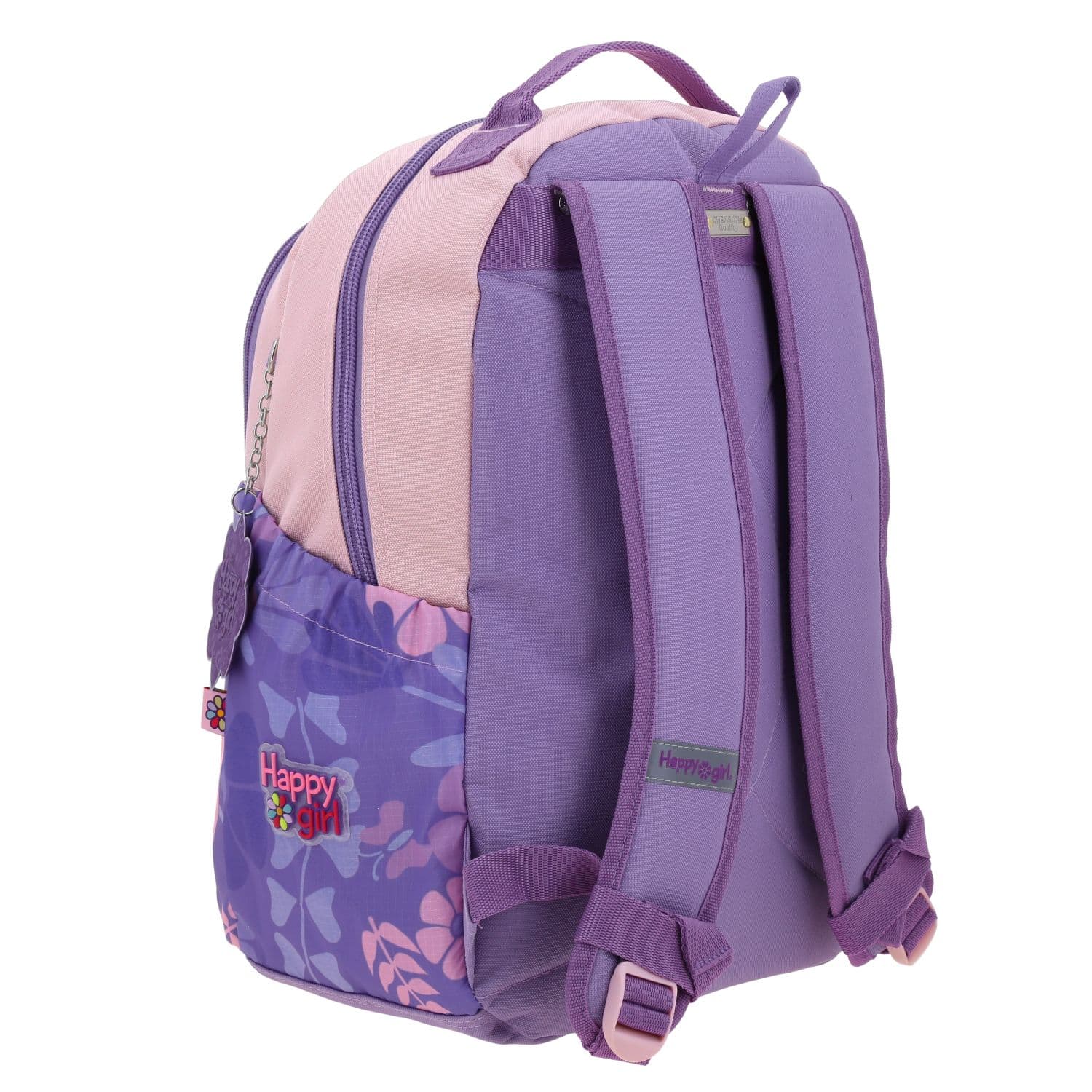 Mochila escolar para niña Happy Girl by Chenson color uva con compartimentos 3