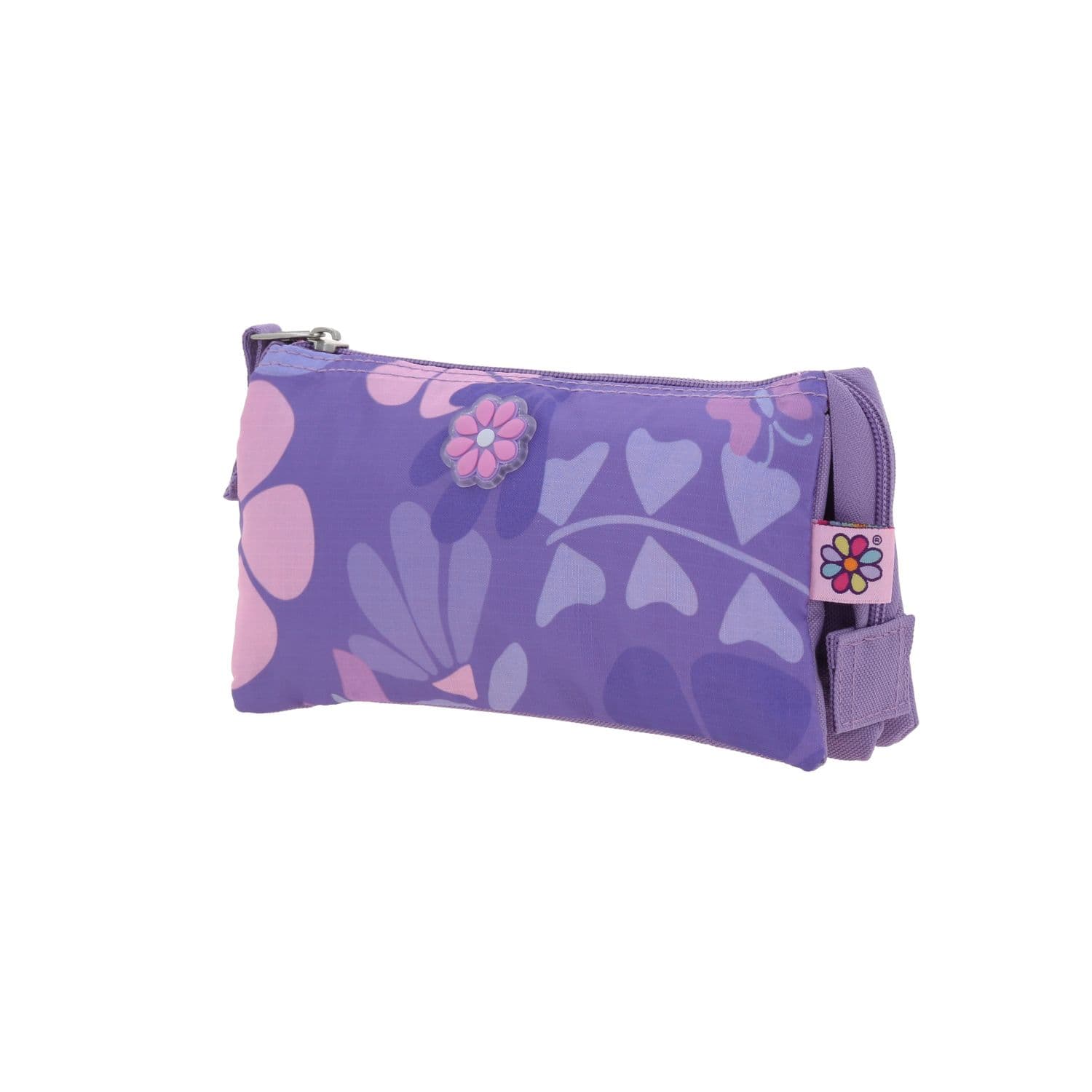 Lapicera escolar para niña Happy Girl by Chenson color uva con triple compartimento 2