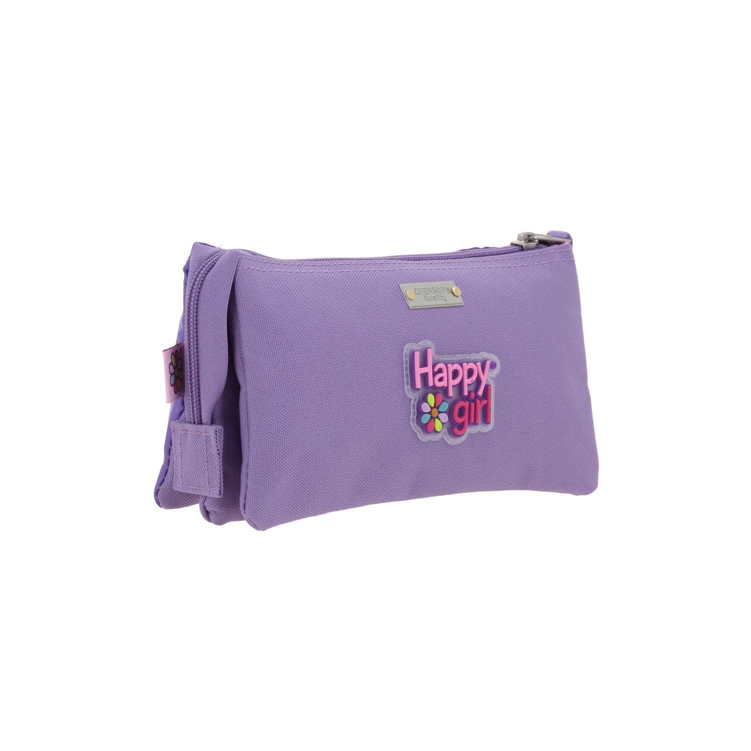 Lapicera escolar para niña Happy Girl by Chenson color uva con triple compartimento 3