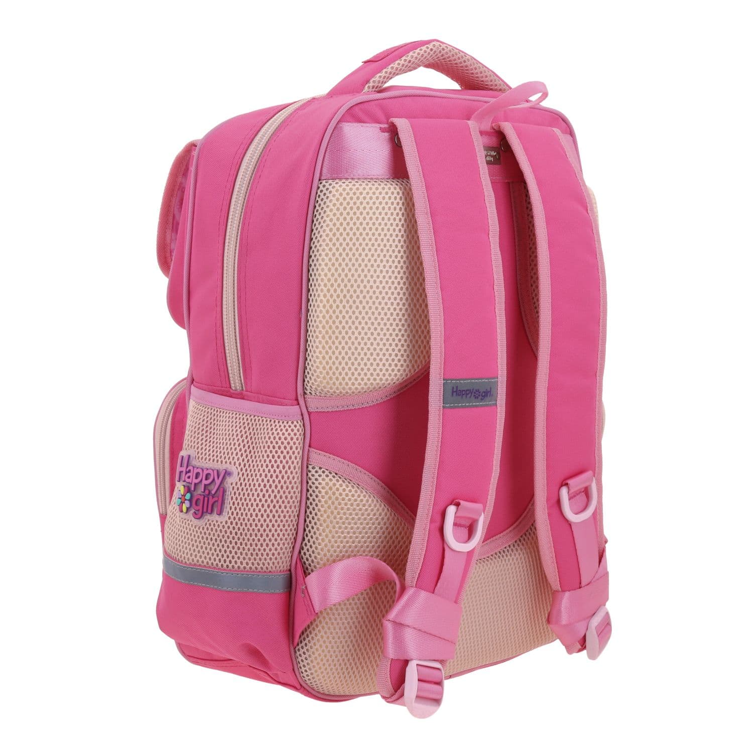 Mochila escolar para niña Happy Girl by Chenson color rosa, divertida y segura 3
