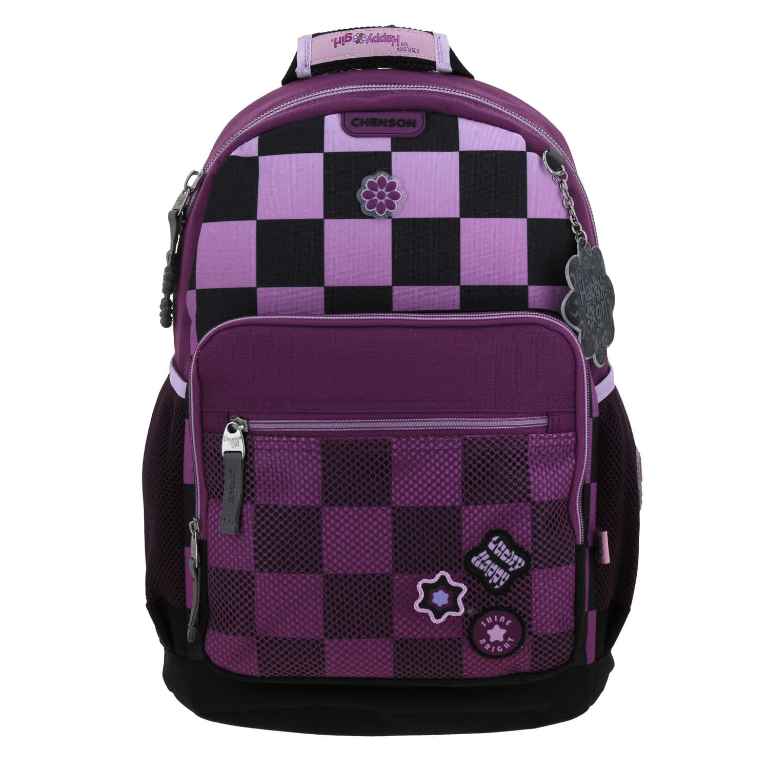 Mochila escolar para niña Happy Girl by Chenson color negro duradera