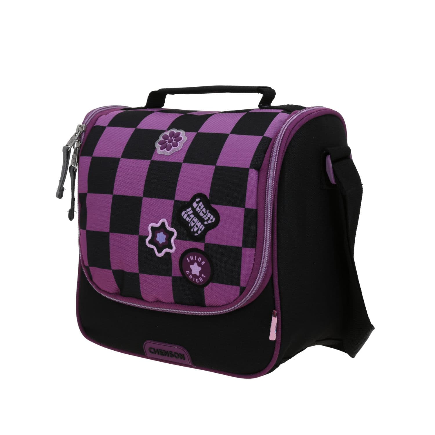 Lonchera escolar térmica Happy Girl negra para niña - Durabilidad y diversión 2