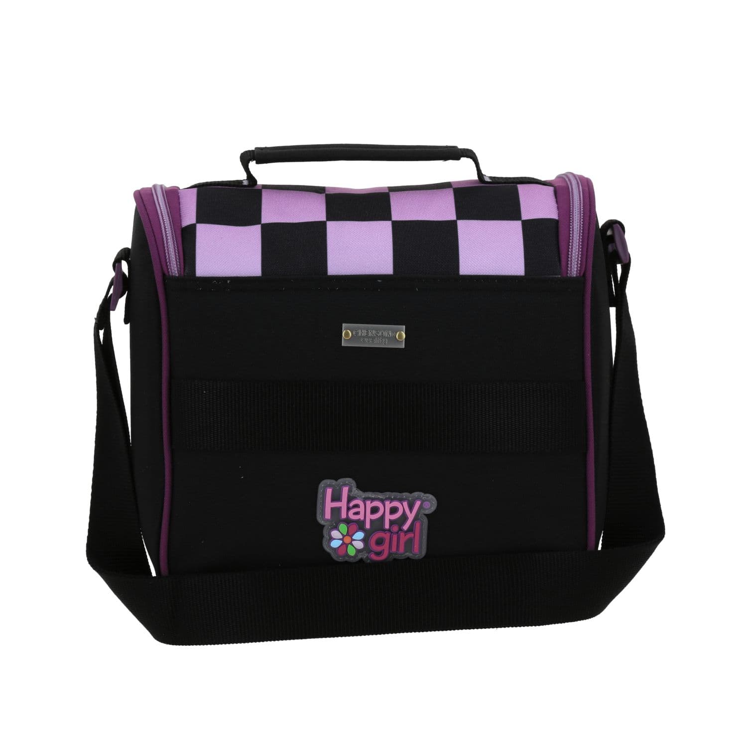 Lonchera escolar térmica Happy Girl negra para niña - Durabilidad y diversión 4