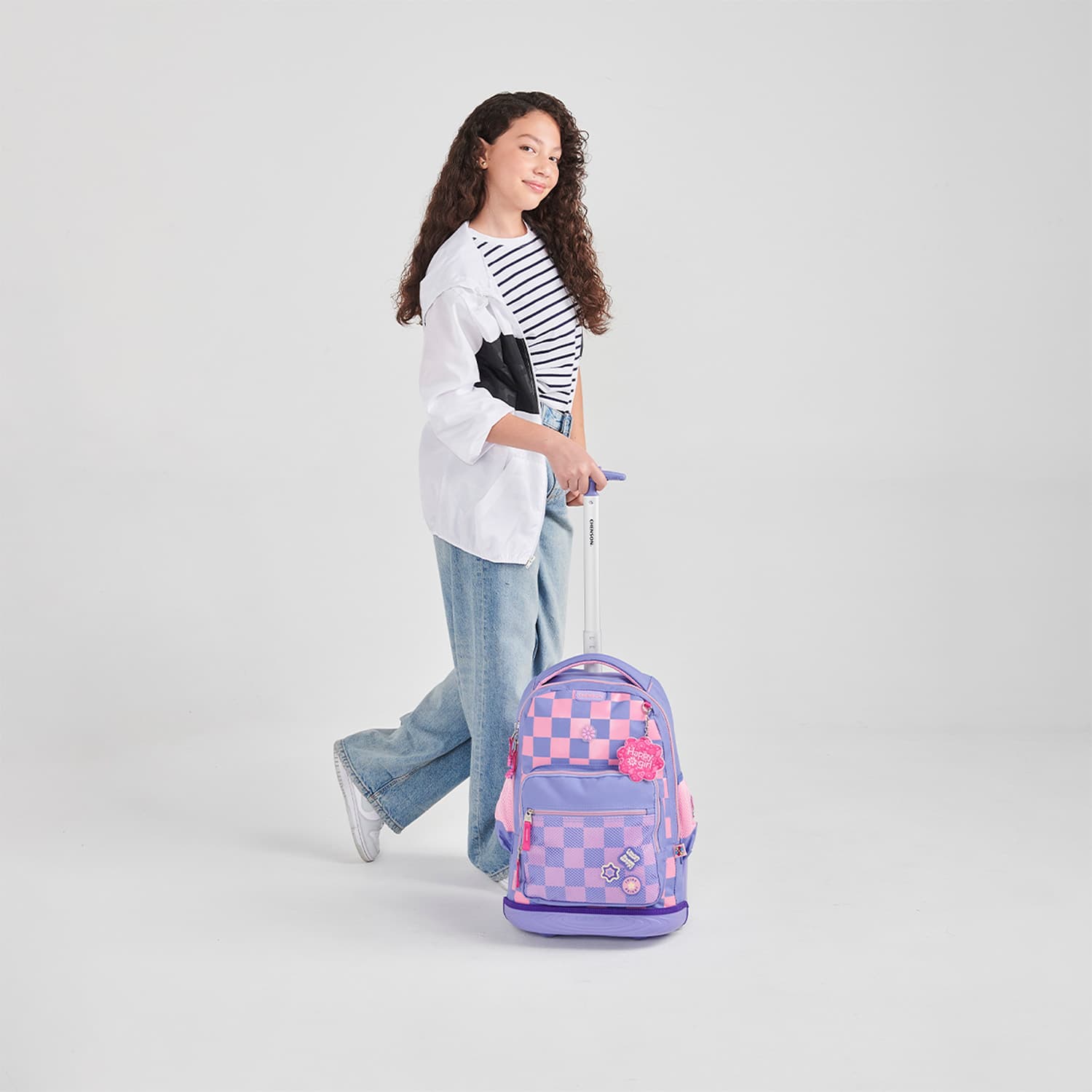 Mochila con Ruedas Happy Girl Uva para Niña - Diversión y Durabilidad - vista 2