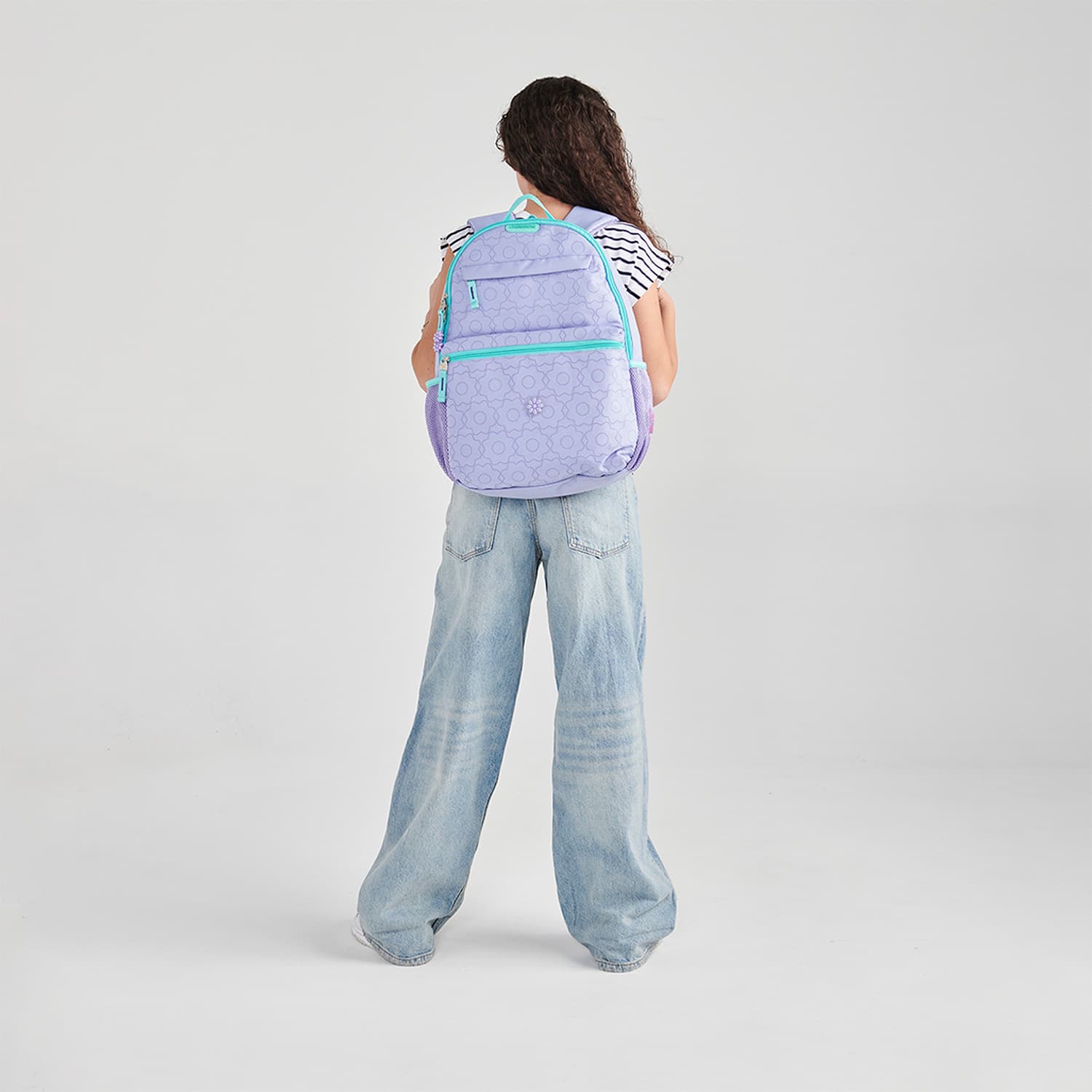 Mochila escolar para niña Happy Girl by Chenson Violeta con gran espacio - vista 2