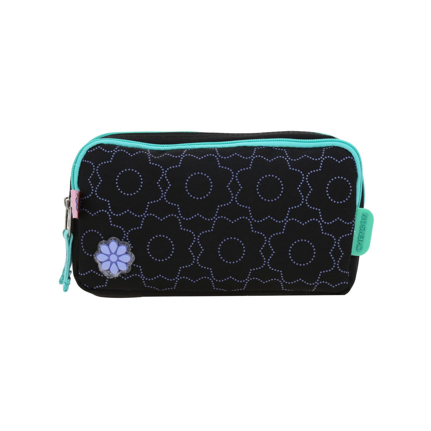 Lapicera escolar para niña Happy Girl by Chenson color negro con doble compartimento