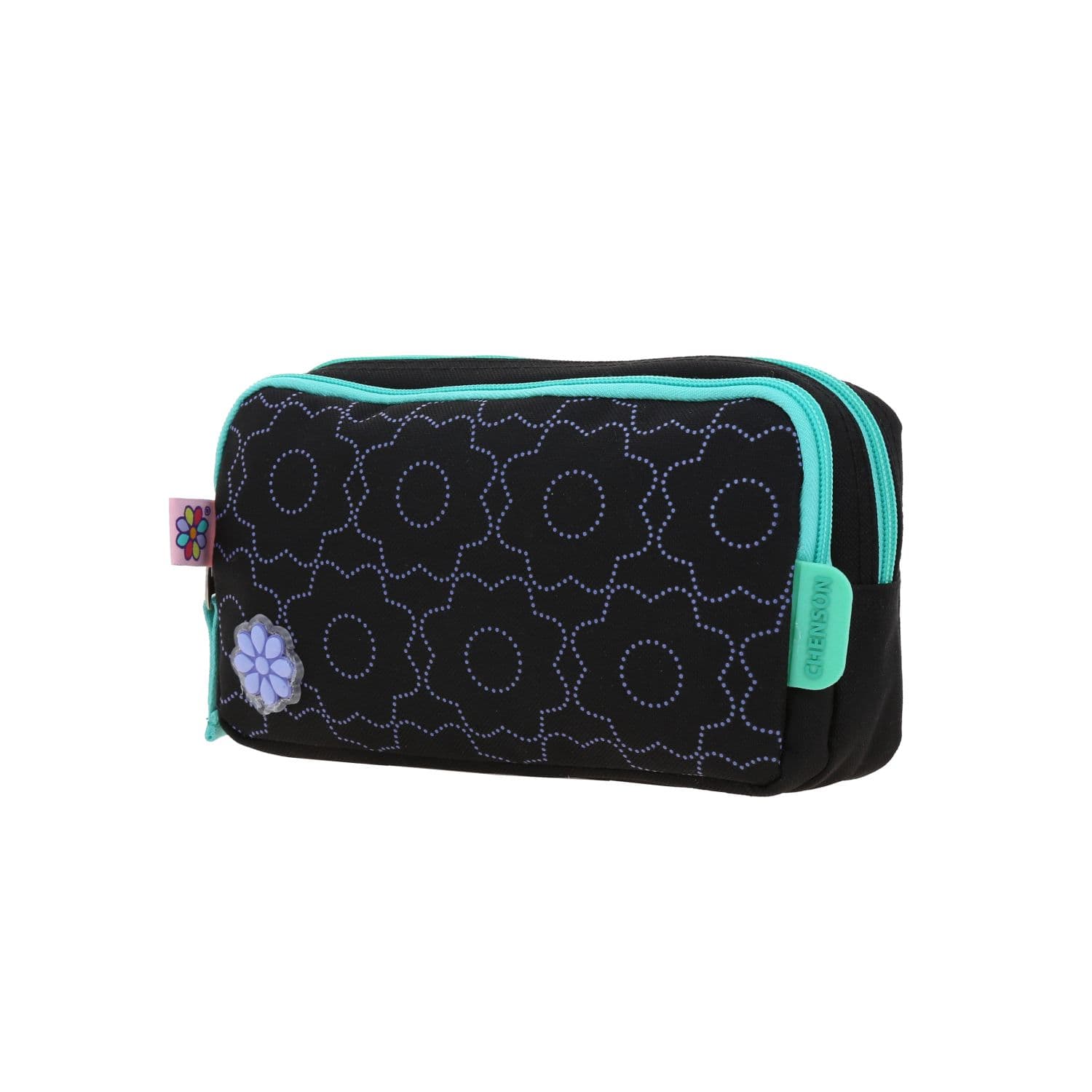 Lapicera escolar para niña Happy Girl by Chenson color negro con doble compartimento 2