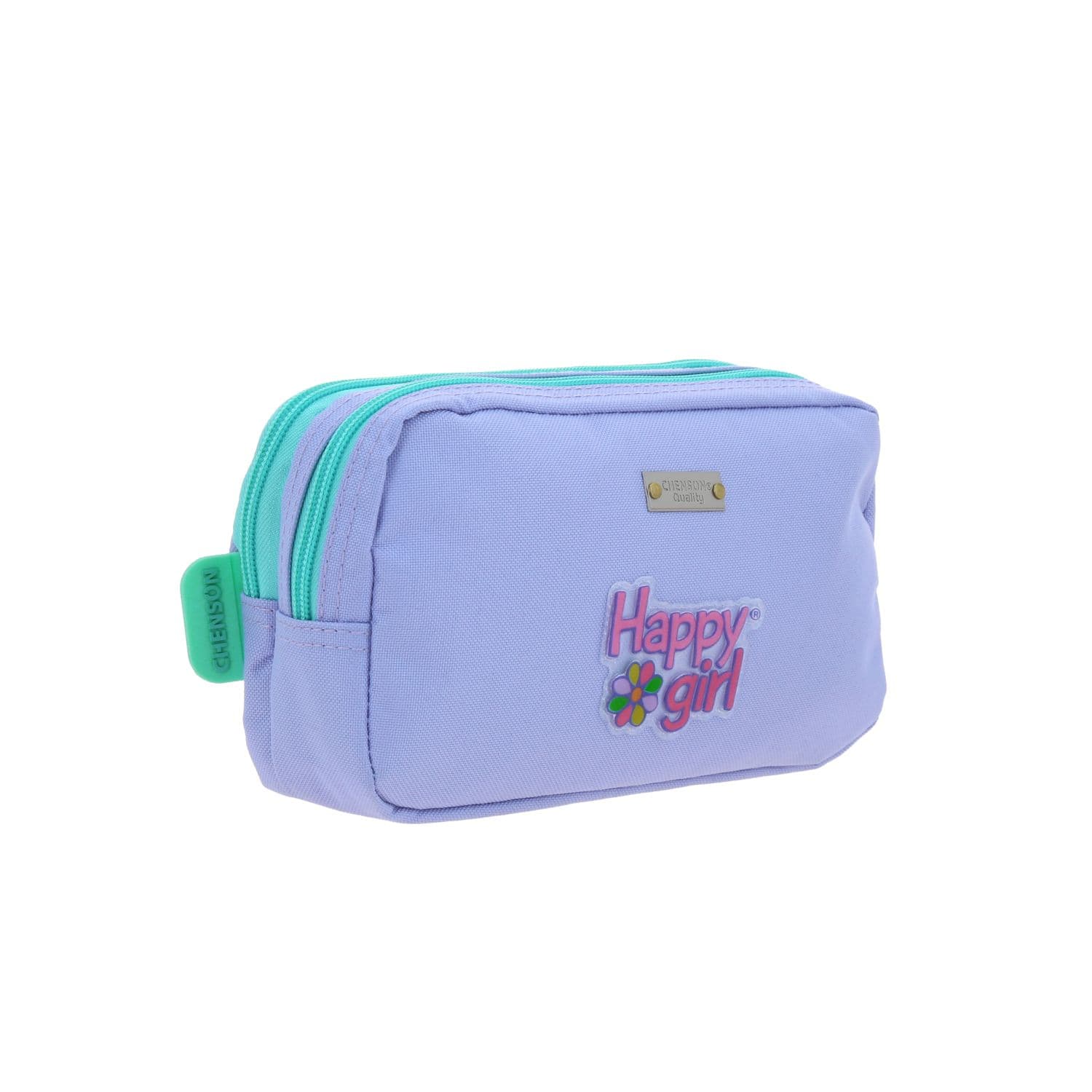 Lapicera escolar para niña Happy Girl by Chenson violeta con doble compartimento 3