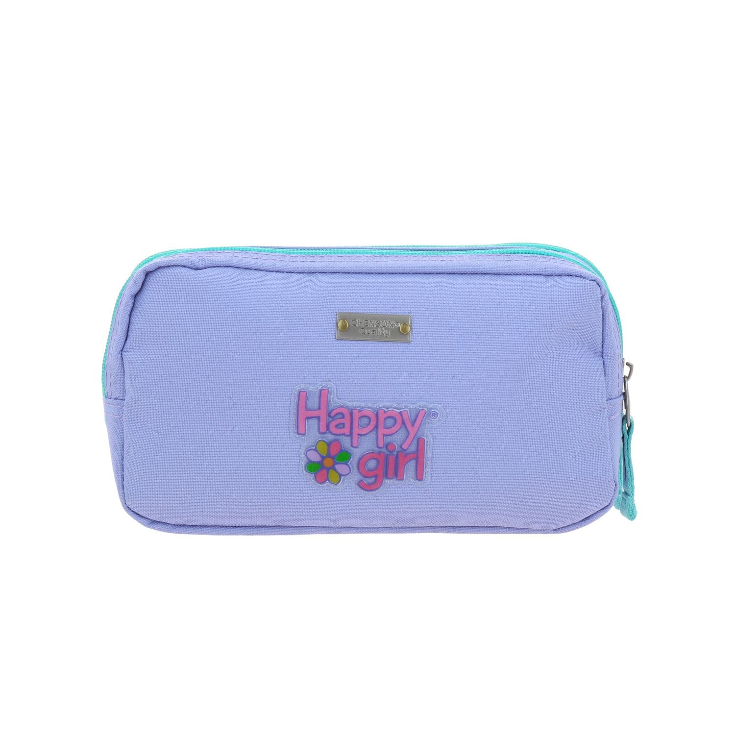 Lapicera escolar para niña Happy Girl by Chenson violeta con doble compartimento 4