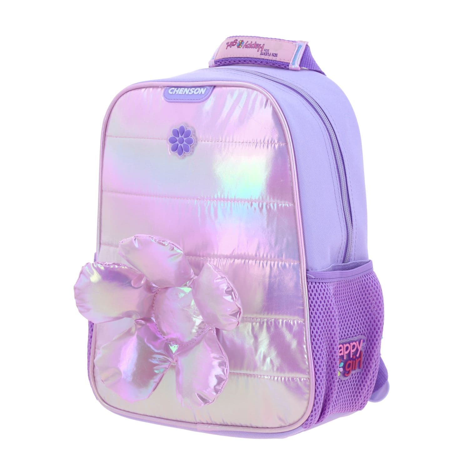 Mochila escolar para niña Happy Girl by Chenson Violeta con amplio compartimento 2