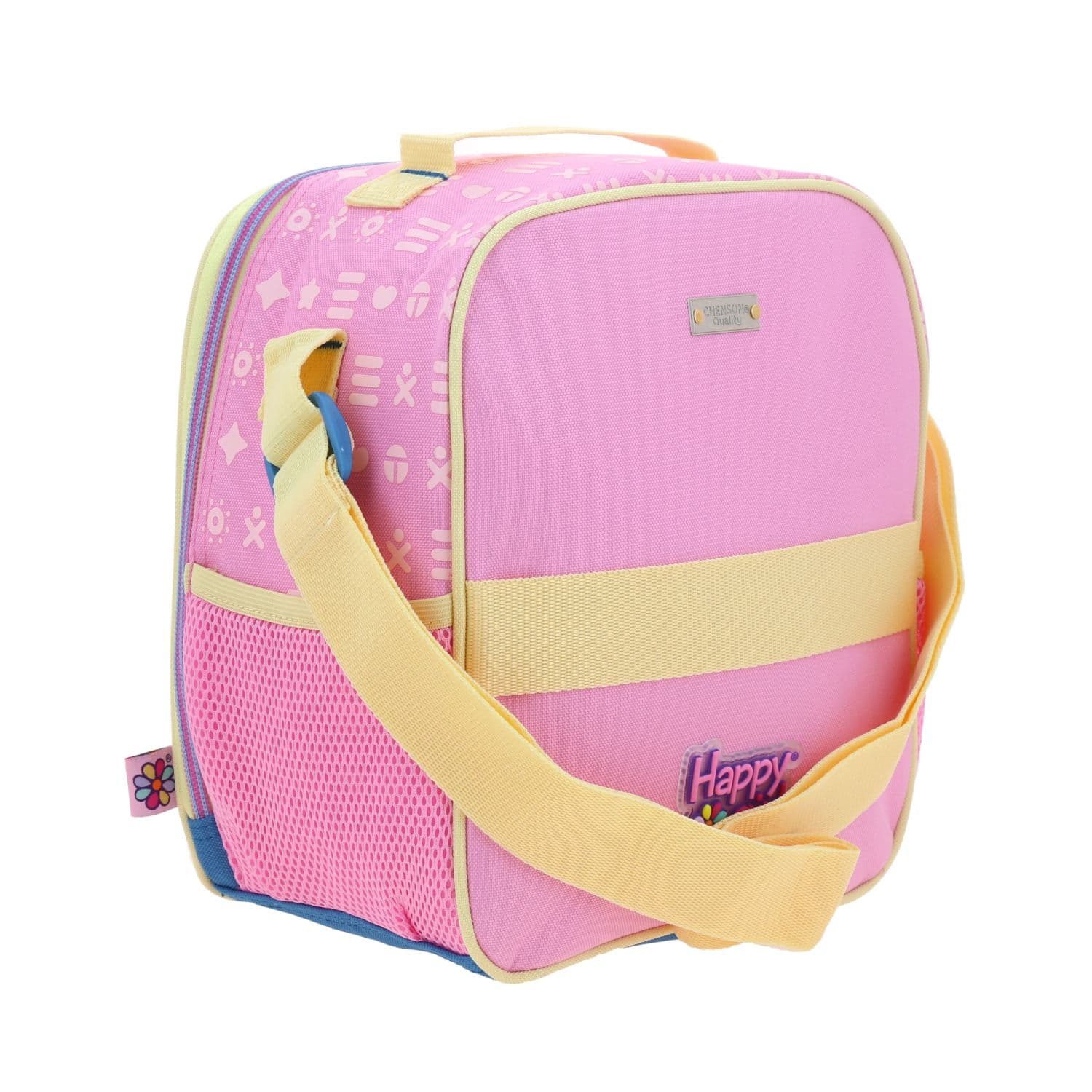 Lonchera escolar térmica Happy Girl Rosa para niña - Duradera y divertida 3