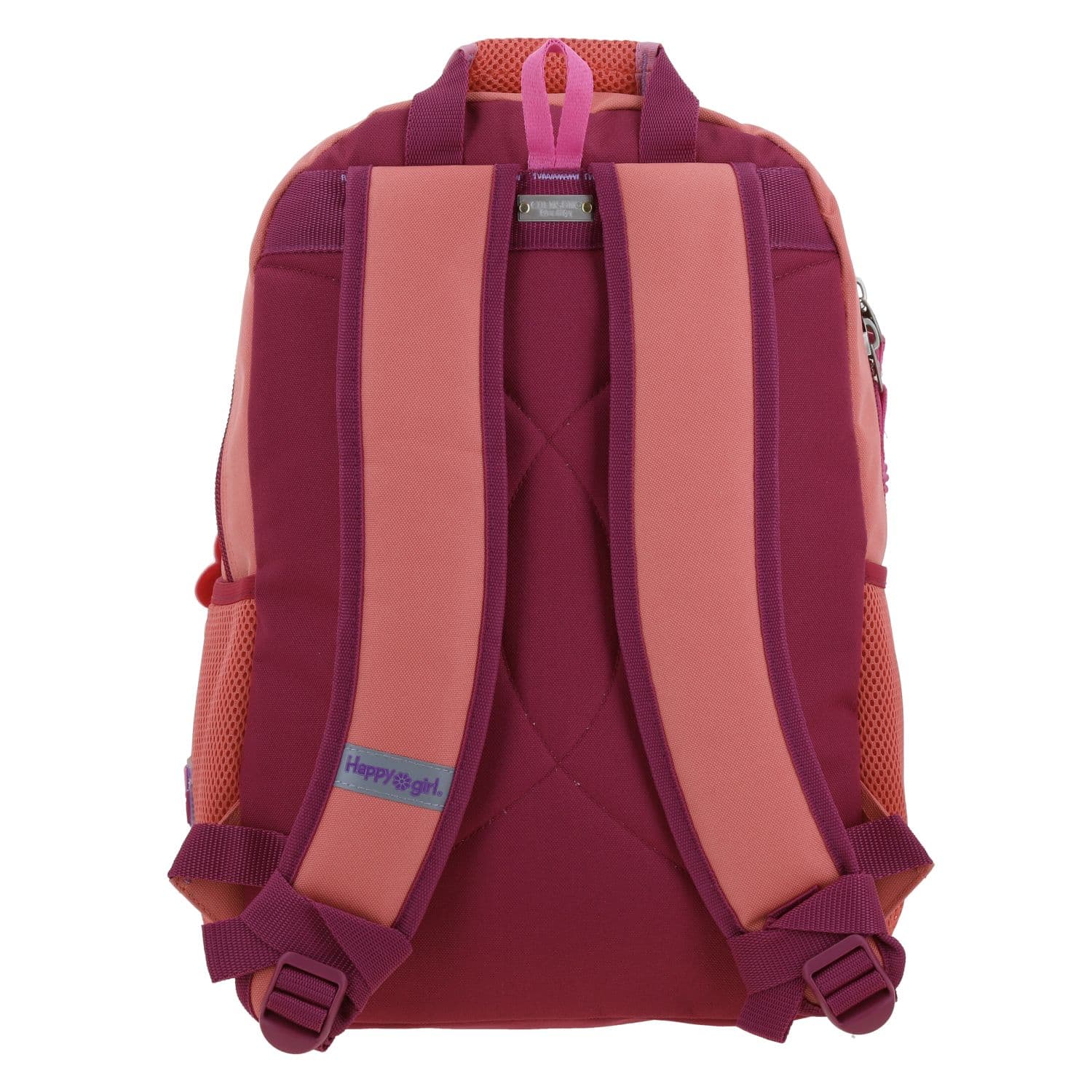 Mochila escolar para niña Happy Girl fucsia con compartimentos amplios 4