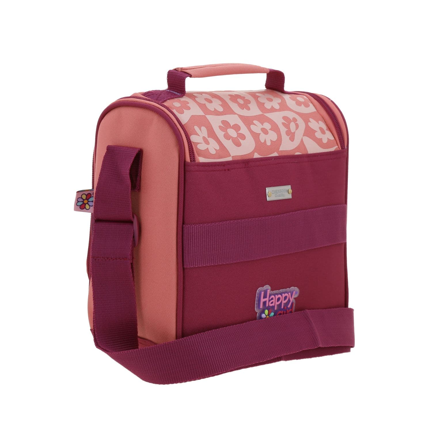 Lonchera escolar térmica Happy Girl fucsia para niña - Duradera y divertida 3