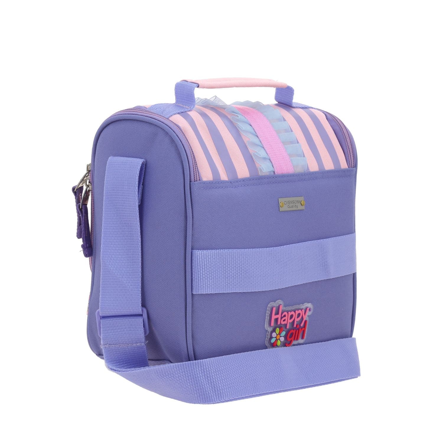 Lonchera escolar Happy Girl by Chenson Rosa con forro térmico 3