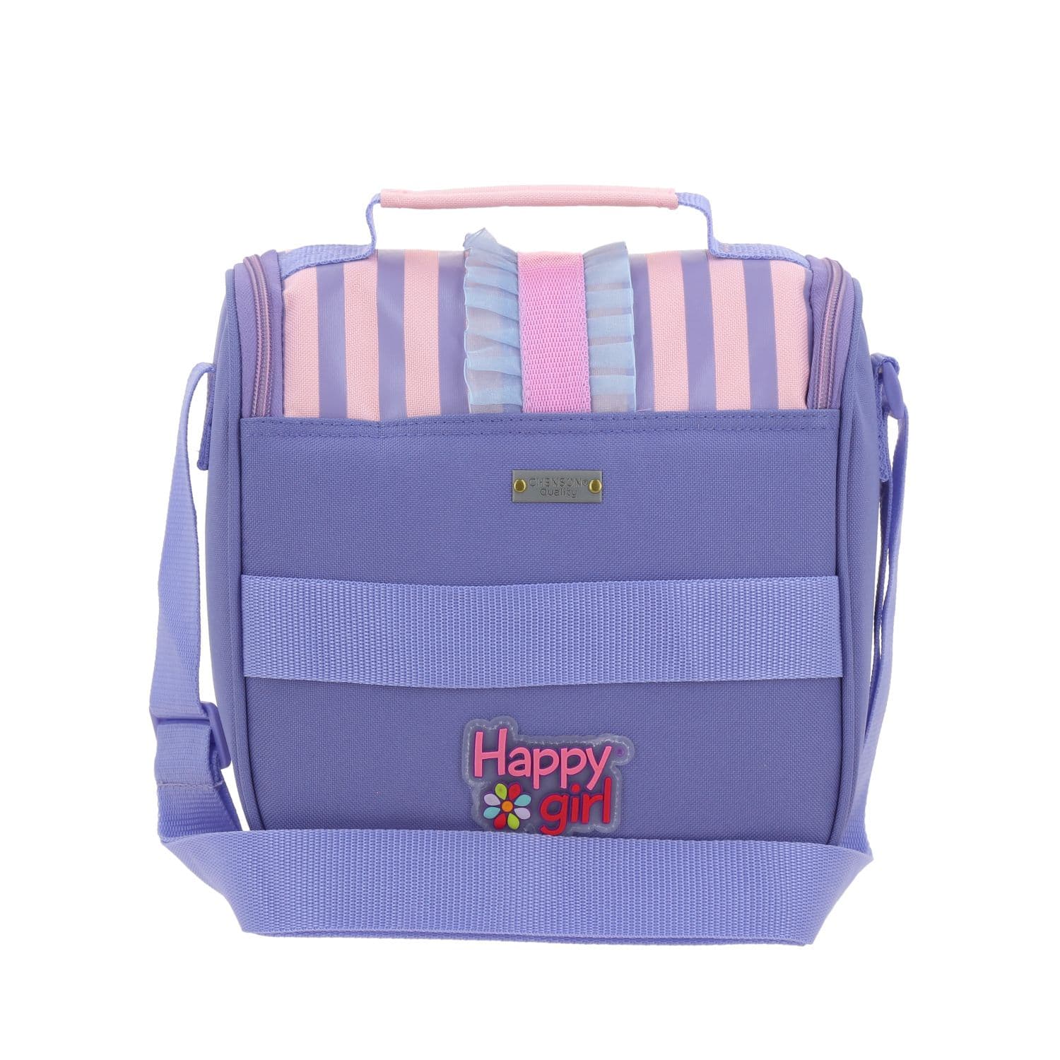 Lonchera escolar Happy Girl by Chenson Rosa con forro térmico 4